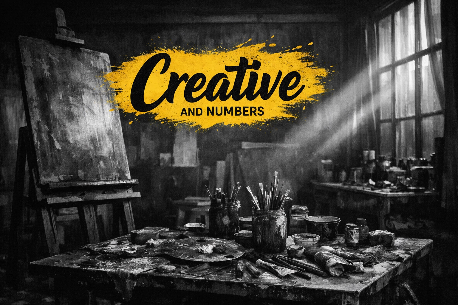 A spacious artist studio with an easel, symbolizing peace of mind through digital bookkeeping.