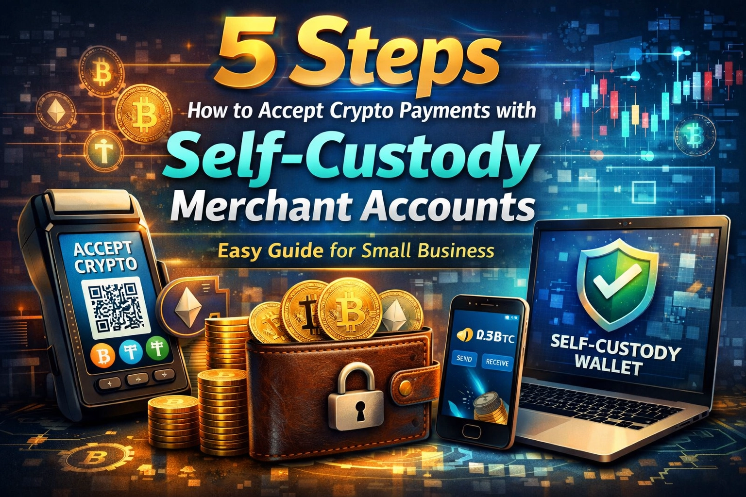 [HERO] 5 Steps How to Accept Crypto Payments with Self-Custody Merchant Accounts (Easy Guide for Small Business)