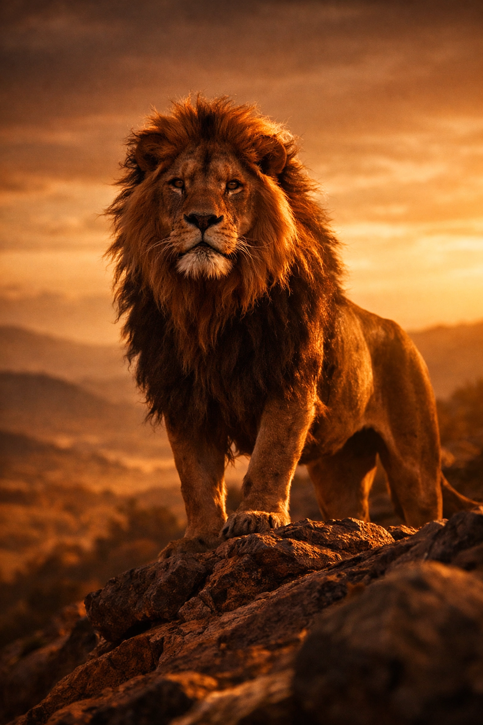 Lion overlooking landscape symbolizing strength and lasting financial legacy