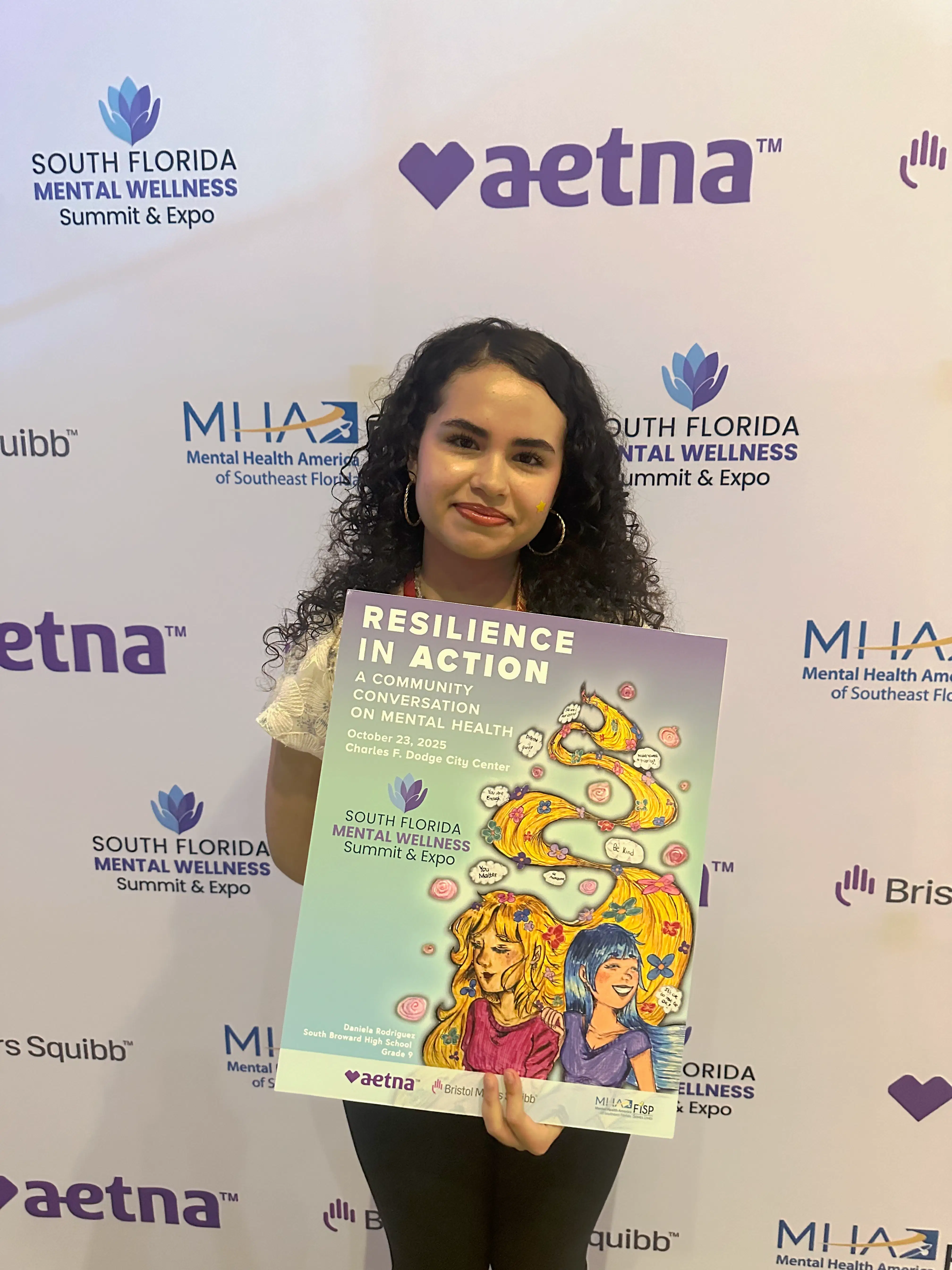 Last year's Program Poster Contest winner—a Broward County Public Schools student.
