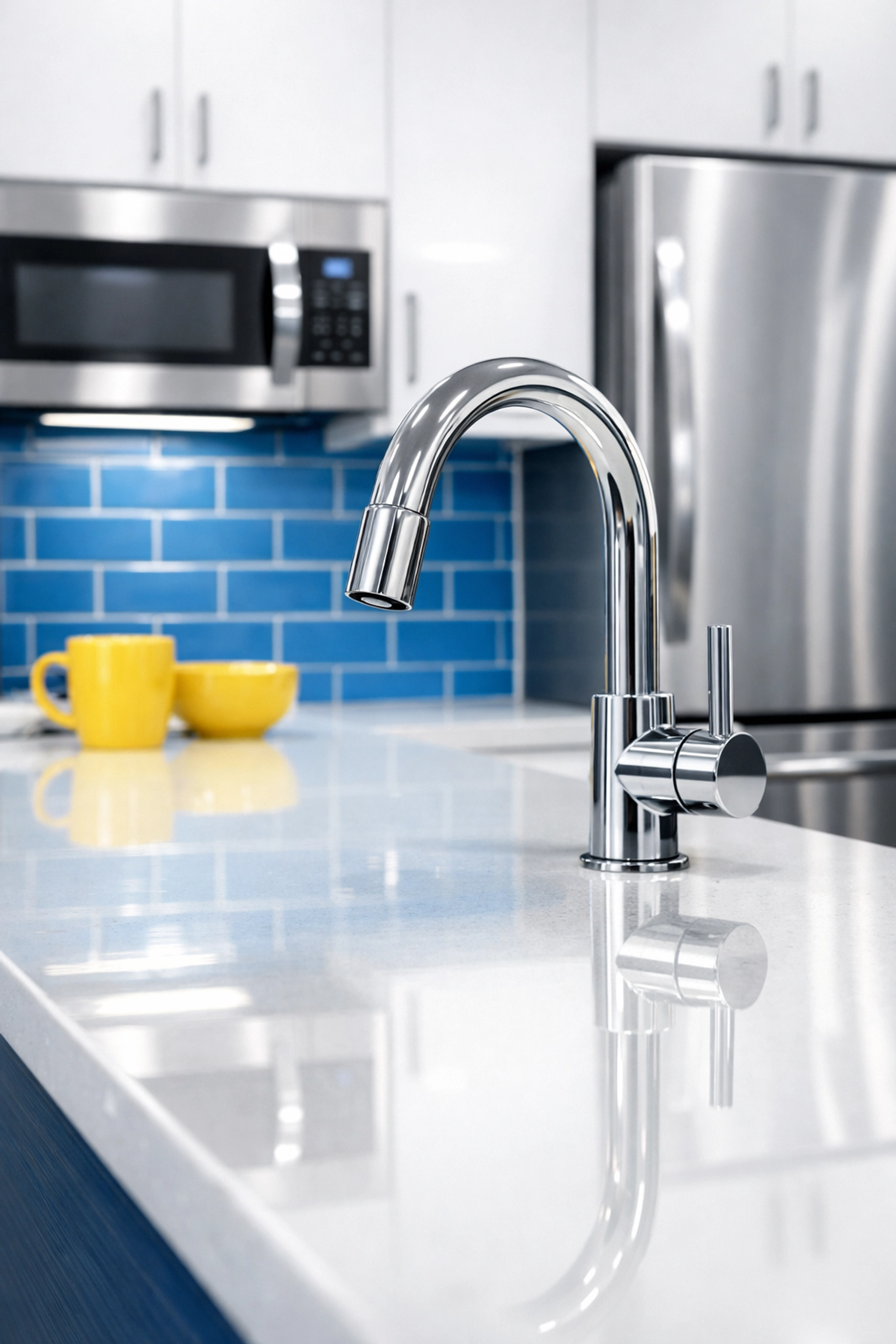 Sanitized office break room featuring deep cleaned high-touch surfaces for employee wellness.
