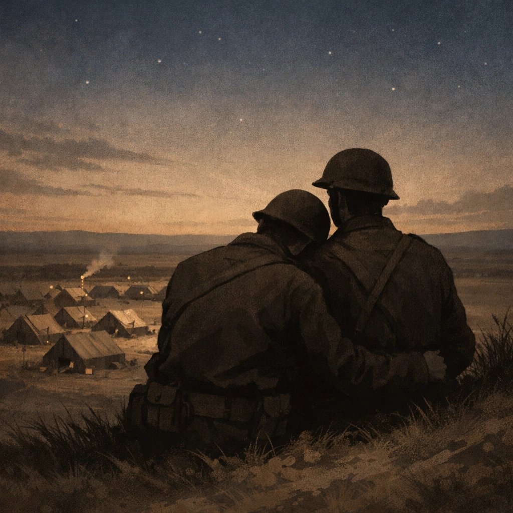 Gay soldiers find solace together overlooking prairie training grounds in wartime Canada