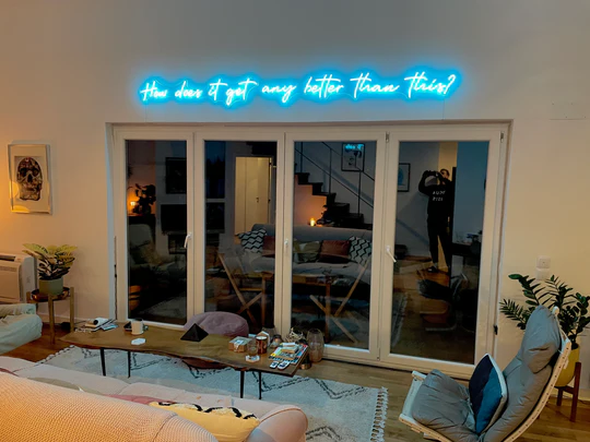 Custom Neon Sign - 'How does it get any better than this?'