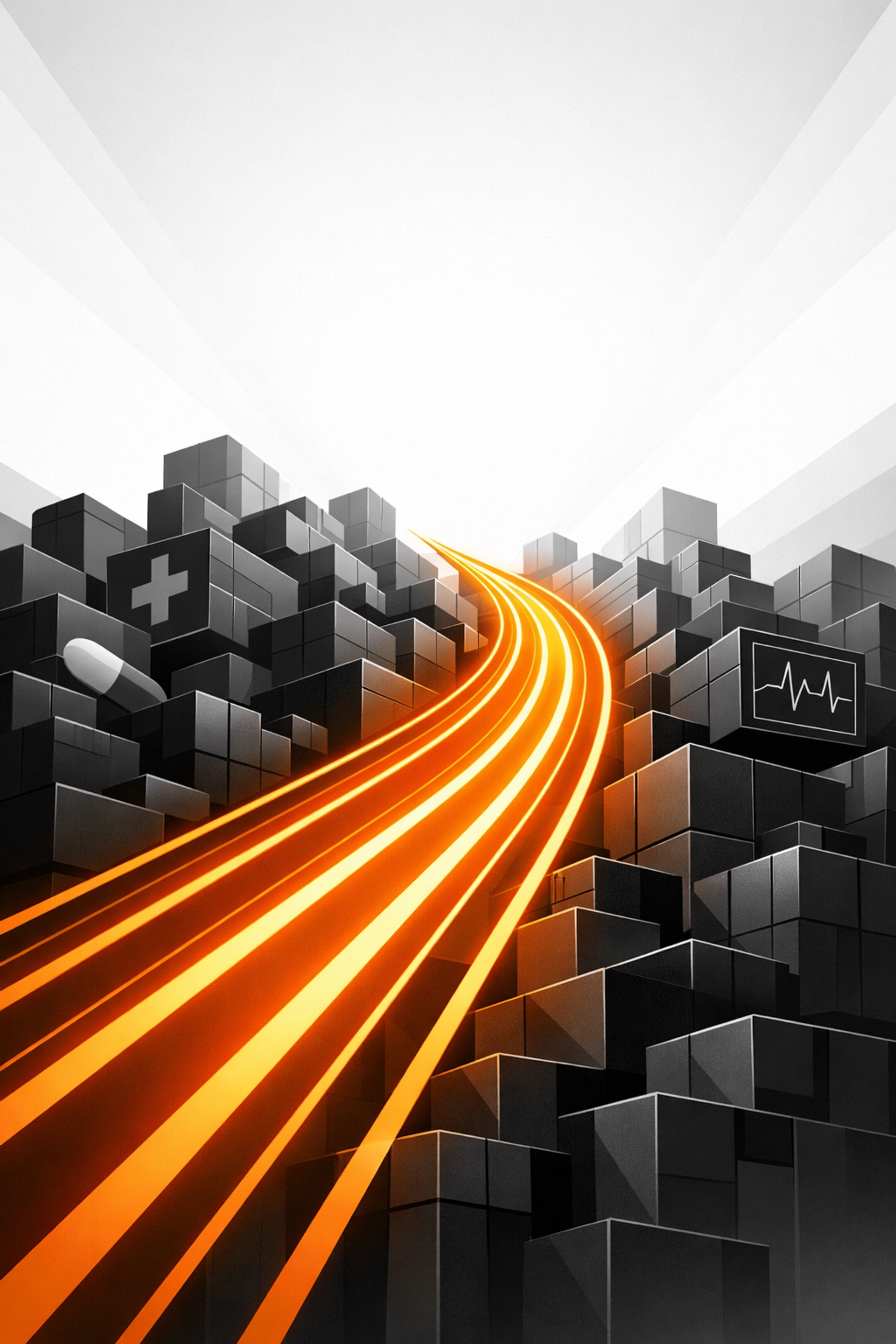 A clear, optimized path through complex digital obstacles representing the efficiency of managed it services.