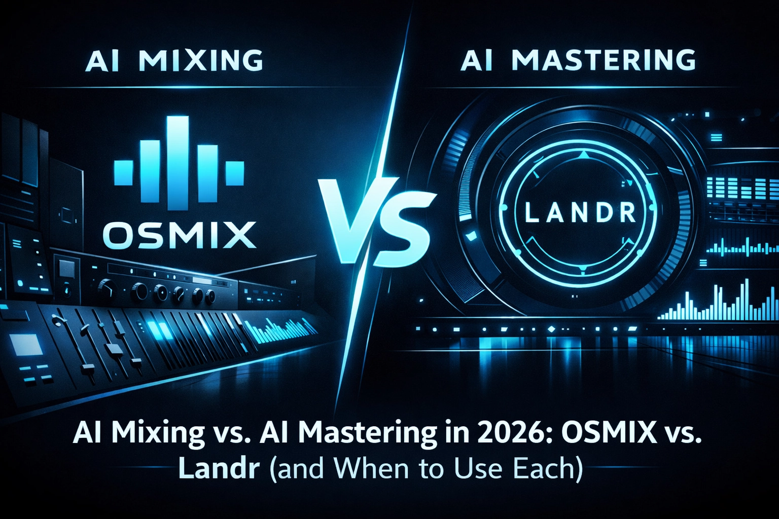[HERO] AI Mixing vs. AI Mastering in 2026: OSMIX vs. Landr (and When to Use Each)