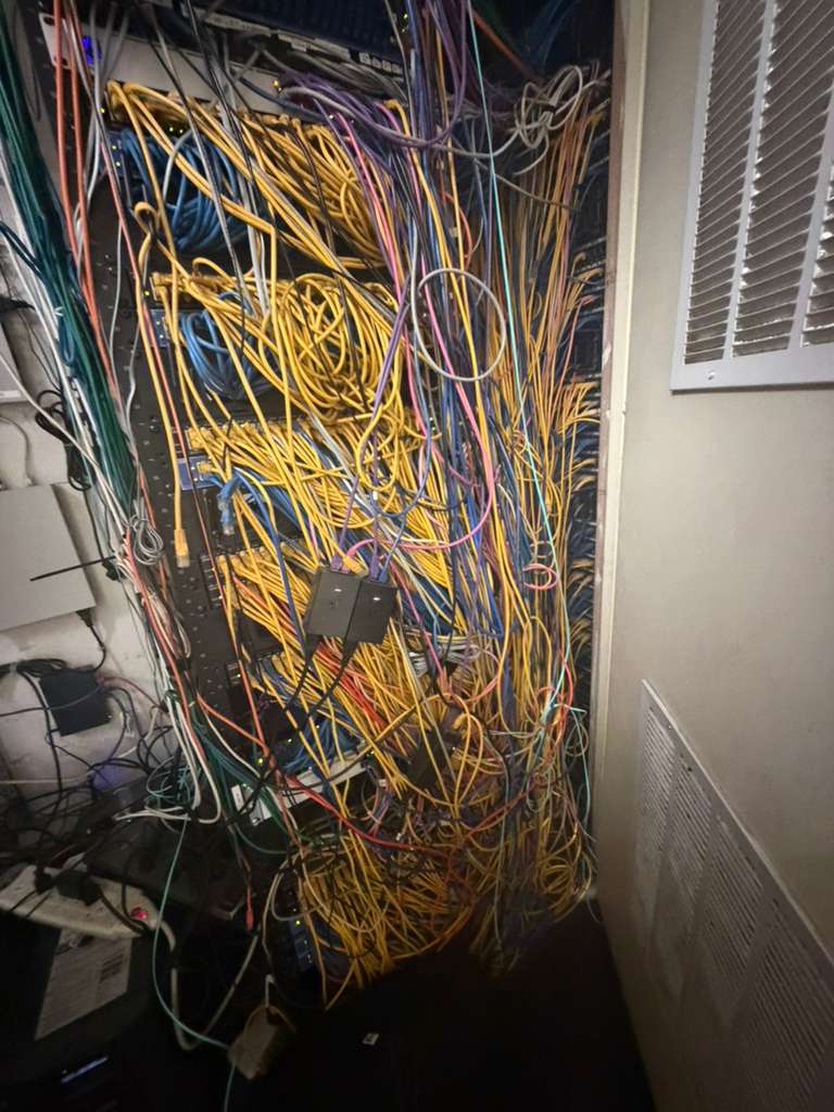 Overcrowded Network Rack