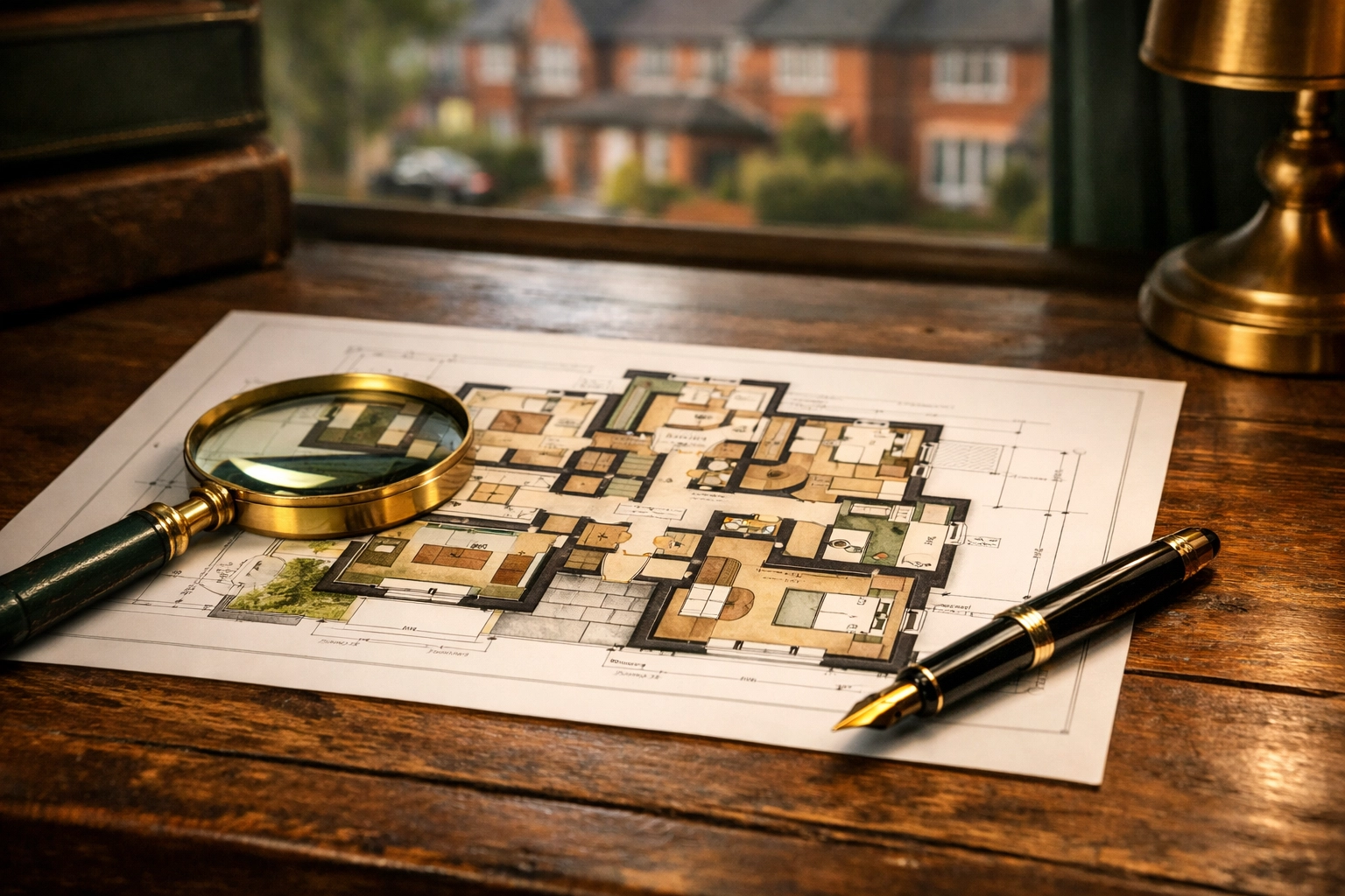 Property floor plans on a desk illustrating HMO mortgage licensing and planning requirements.