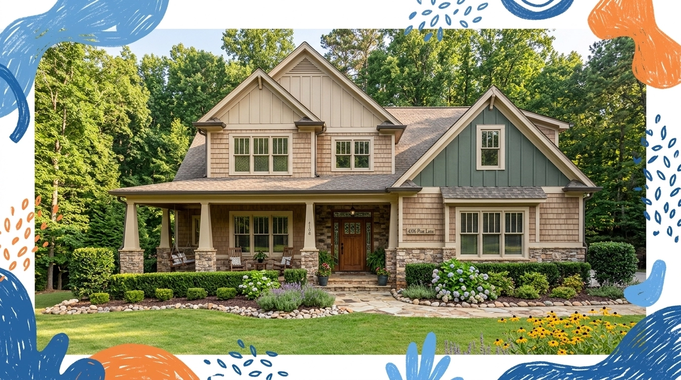 Traditional Craftsman home in Kennesaw with a large front porch and manicured landscaping, representing the 2026 market benchmark.