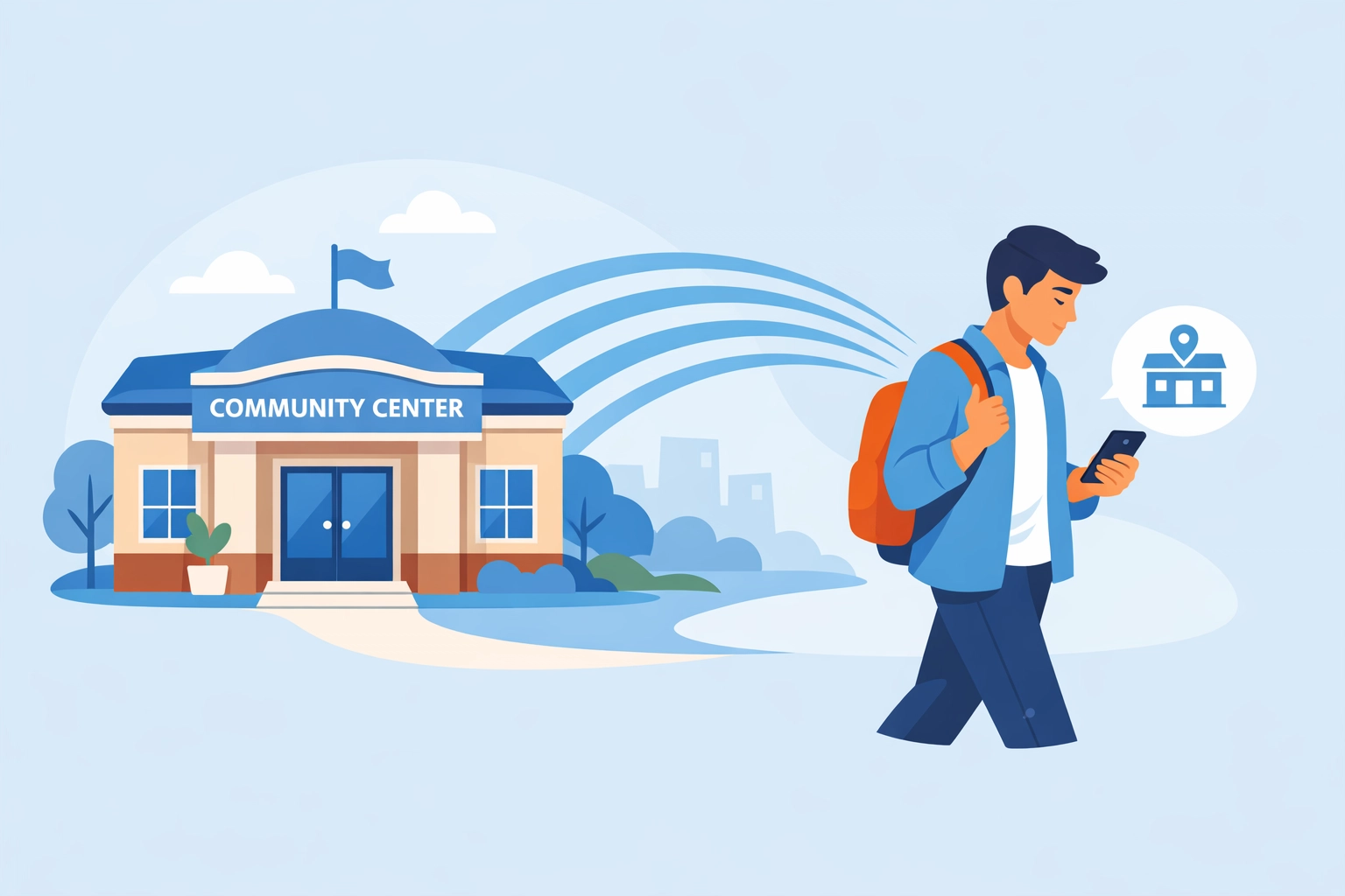 Voter receiving a digital ad on a smartphone after leaving a campaign ground game event.