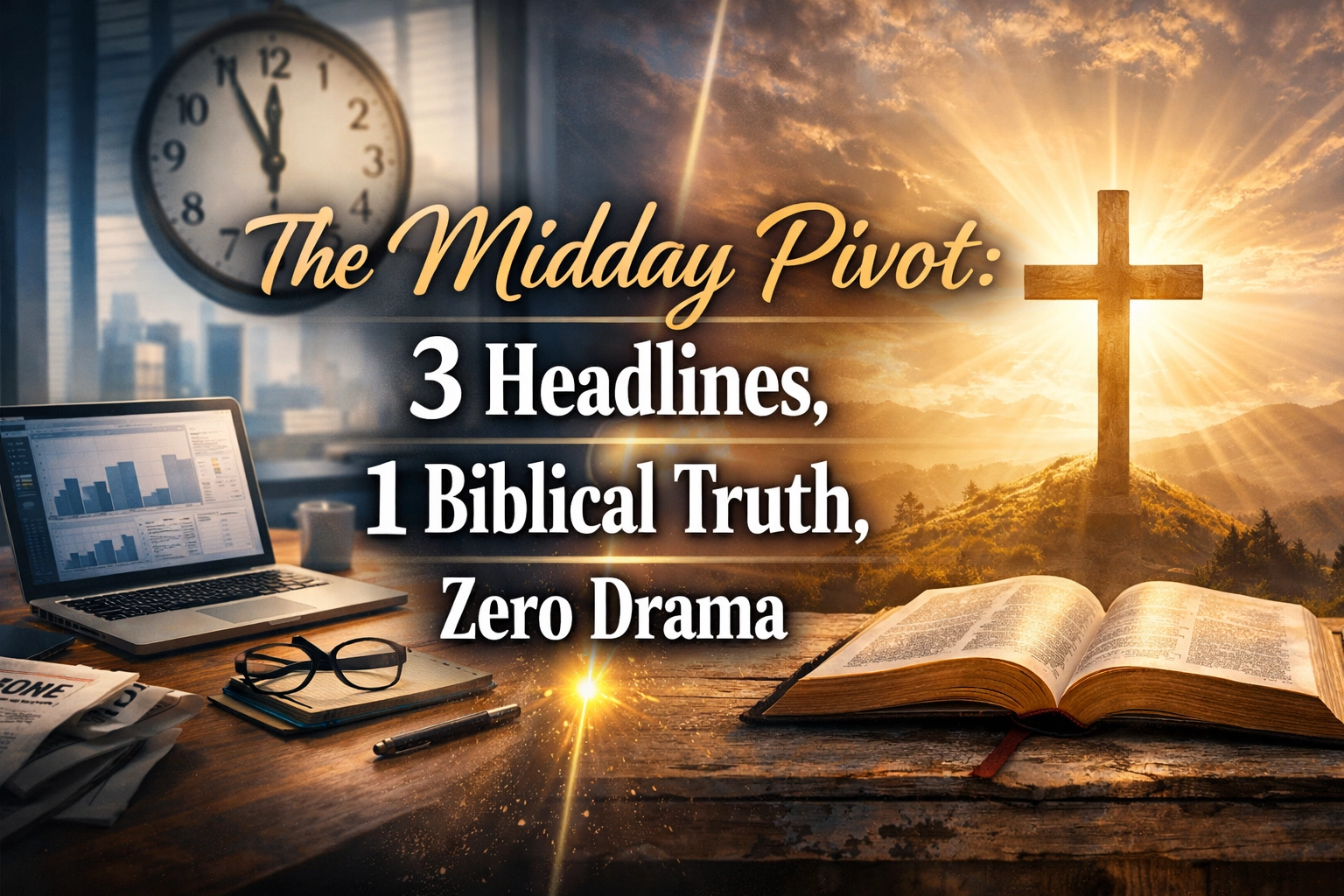 [HERO] The Midday Pivot: 3 Headlines, 1 Biblical Truth, Zero Drama