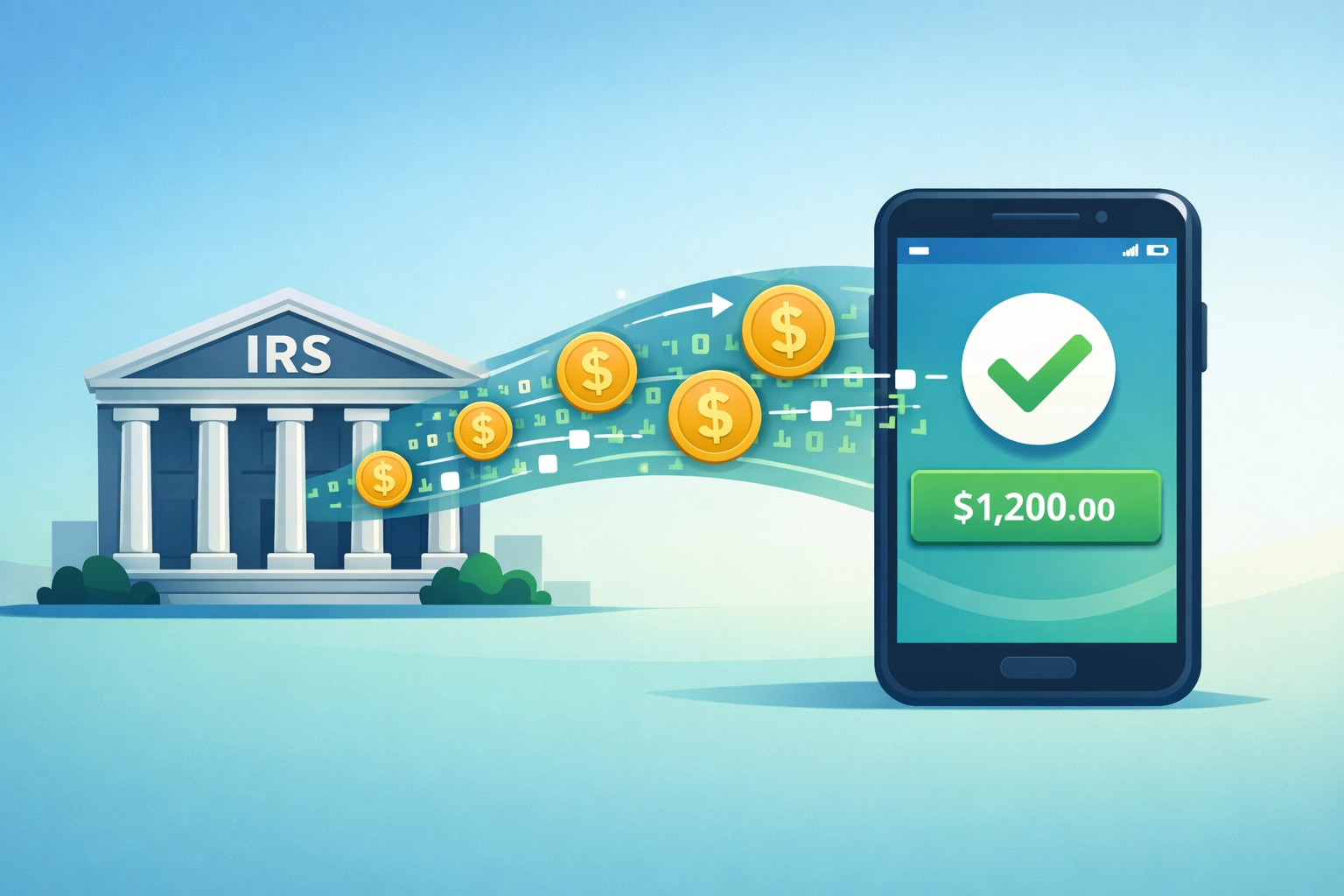 IRS direct deposit electronic tax refund transfer to smartphone banking app