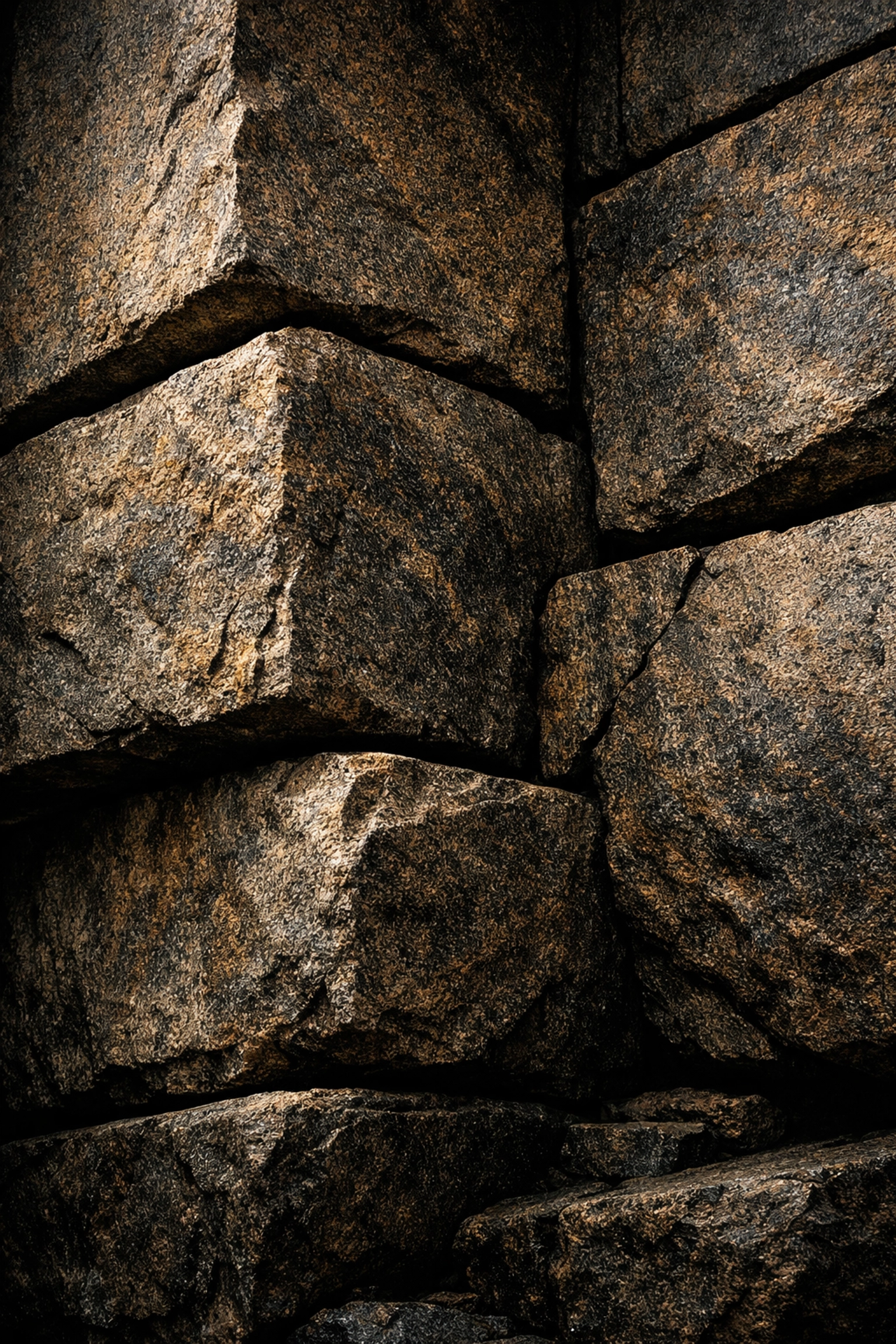 Strong interlocking granite stone foundation symbolizing a solid emergency fund and financial safety net.