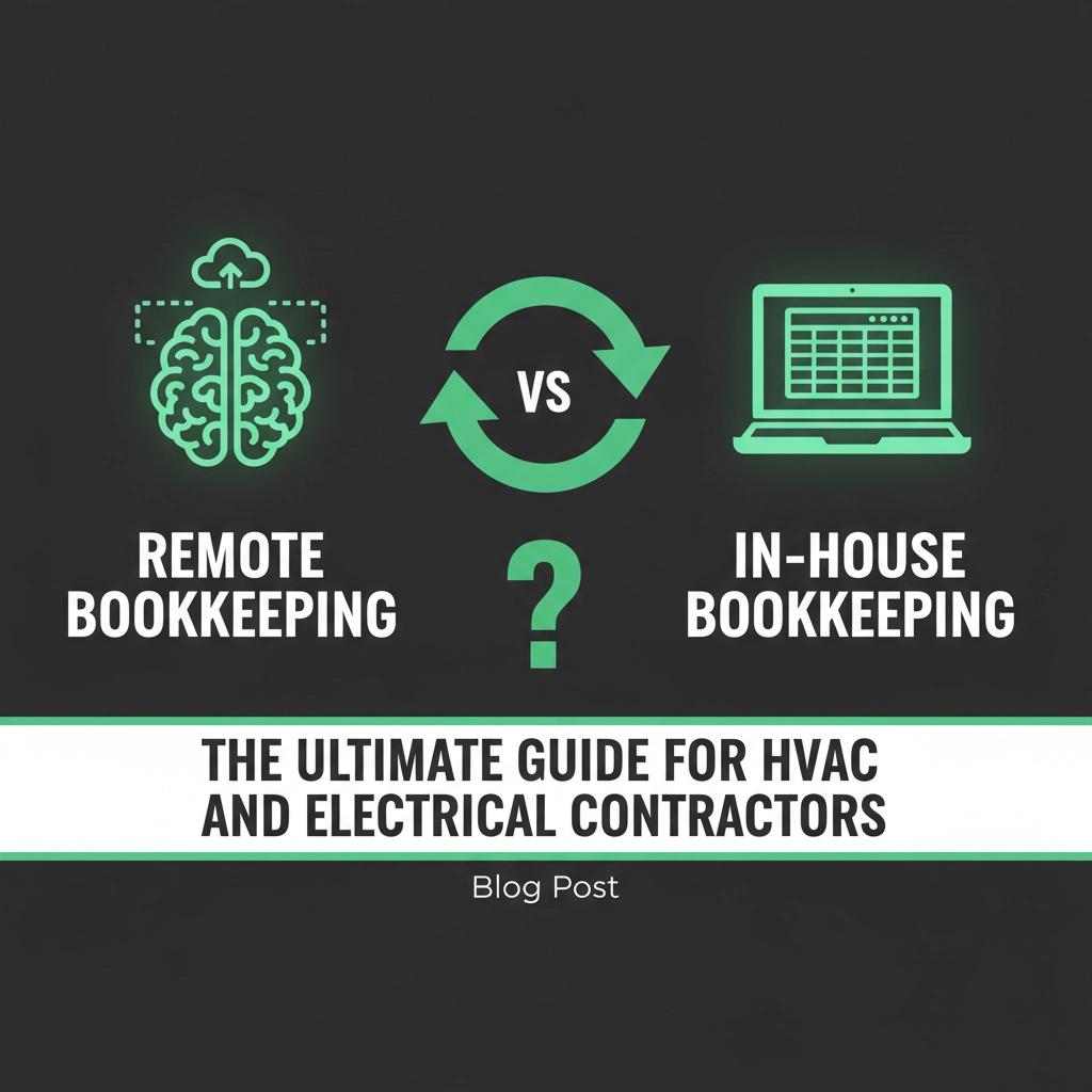 Remote Bookkeeping vs. In-House: The Ultimate Guide for HVAC and Electrical Contractors