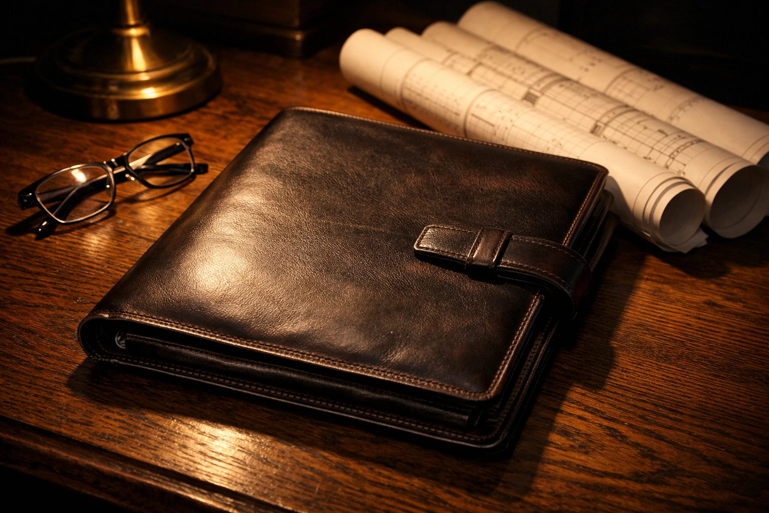 Architectural plans and a professional portfolio illustrating builder insurance and vetting procedures.