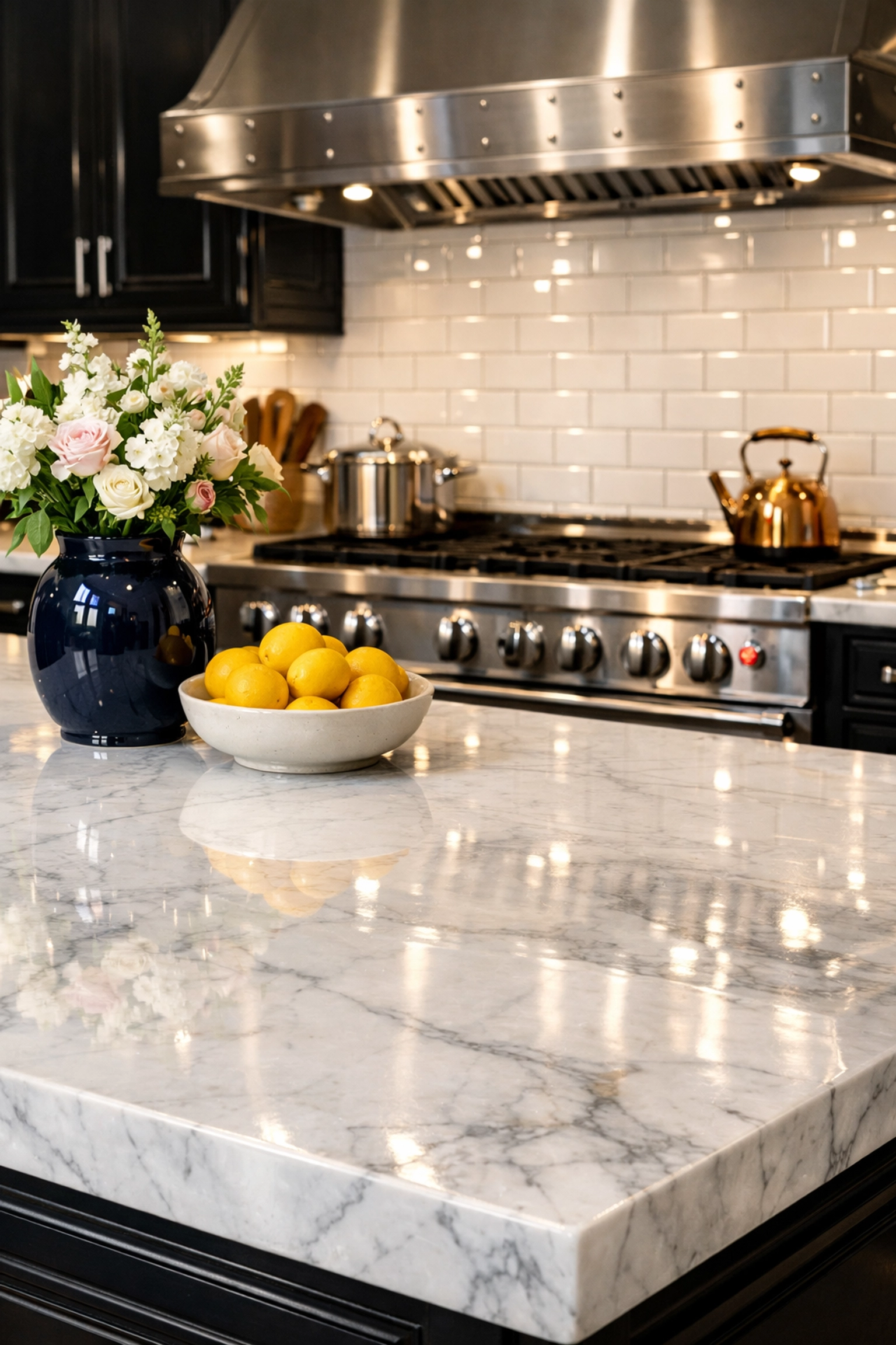 Gleaming MetroWest kitchen after a professional deep cleaning and house cleaning session.