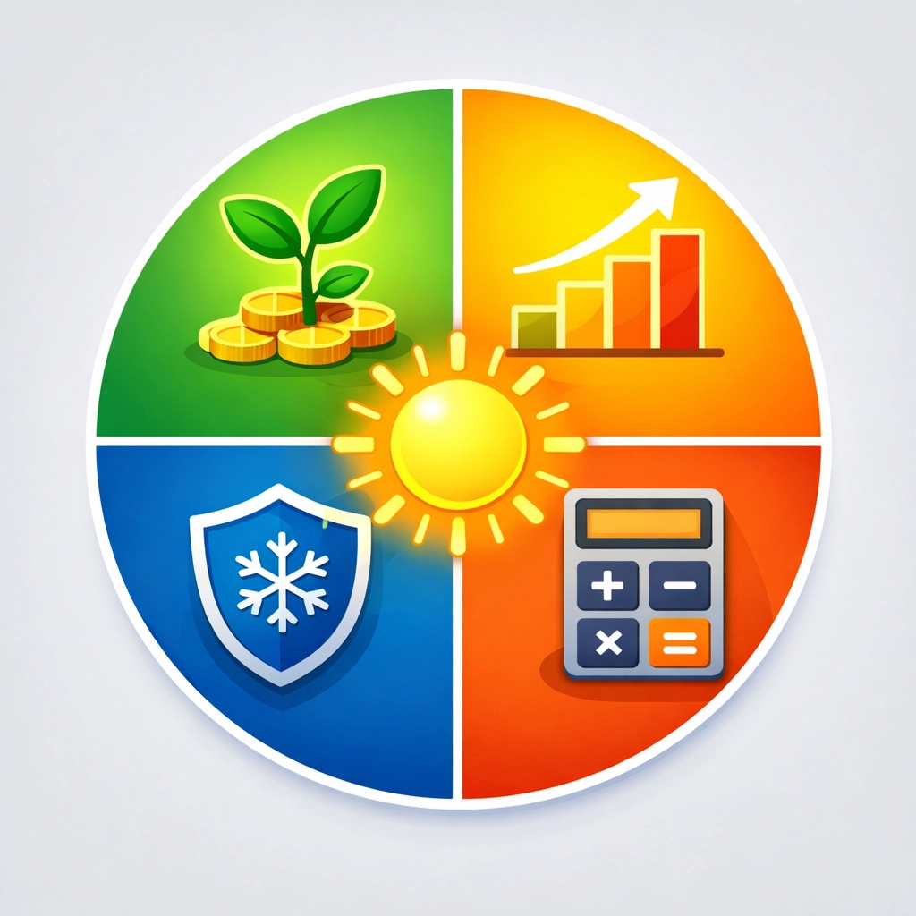 Four seasons icon representing proactive year-round tax planning with a concierge tax pro.