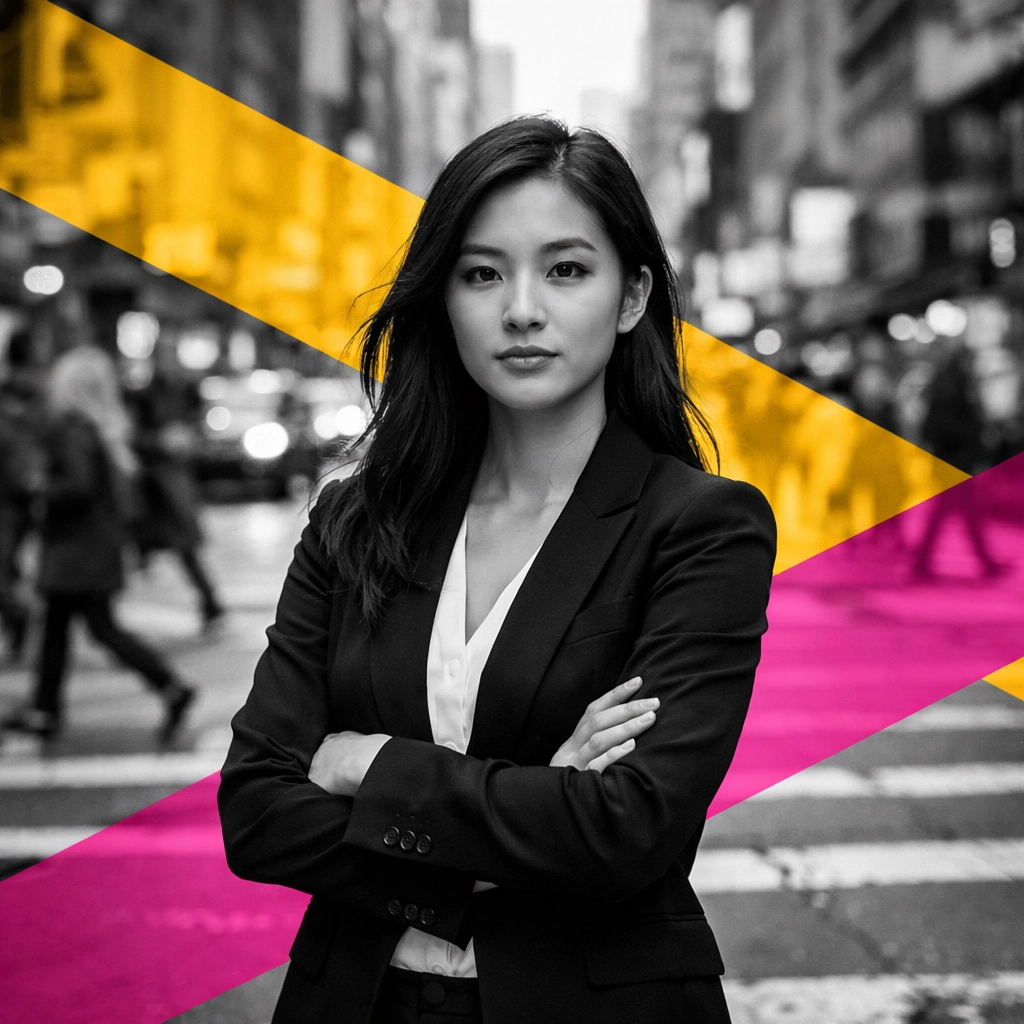 Asian American professional navigating cultural expectations and mental health in city