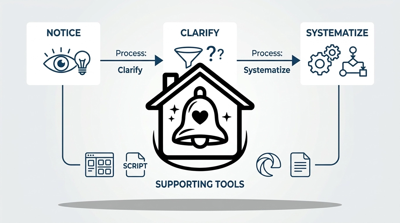 Notice Clarify Systematize