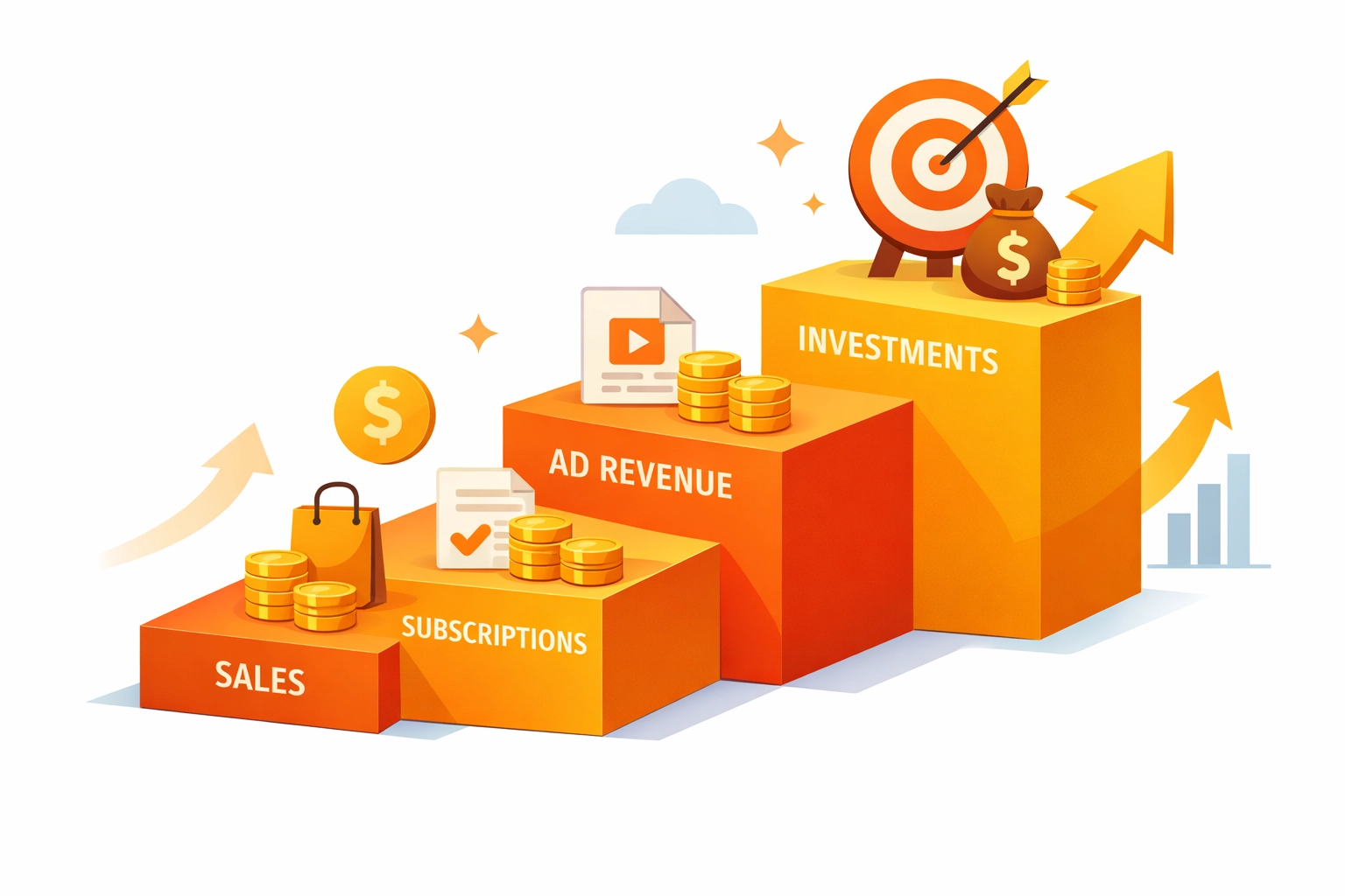 Revenue growth visualization for screen printing business profitability