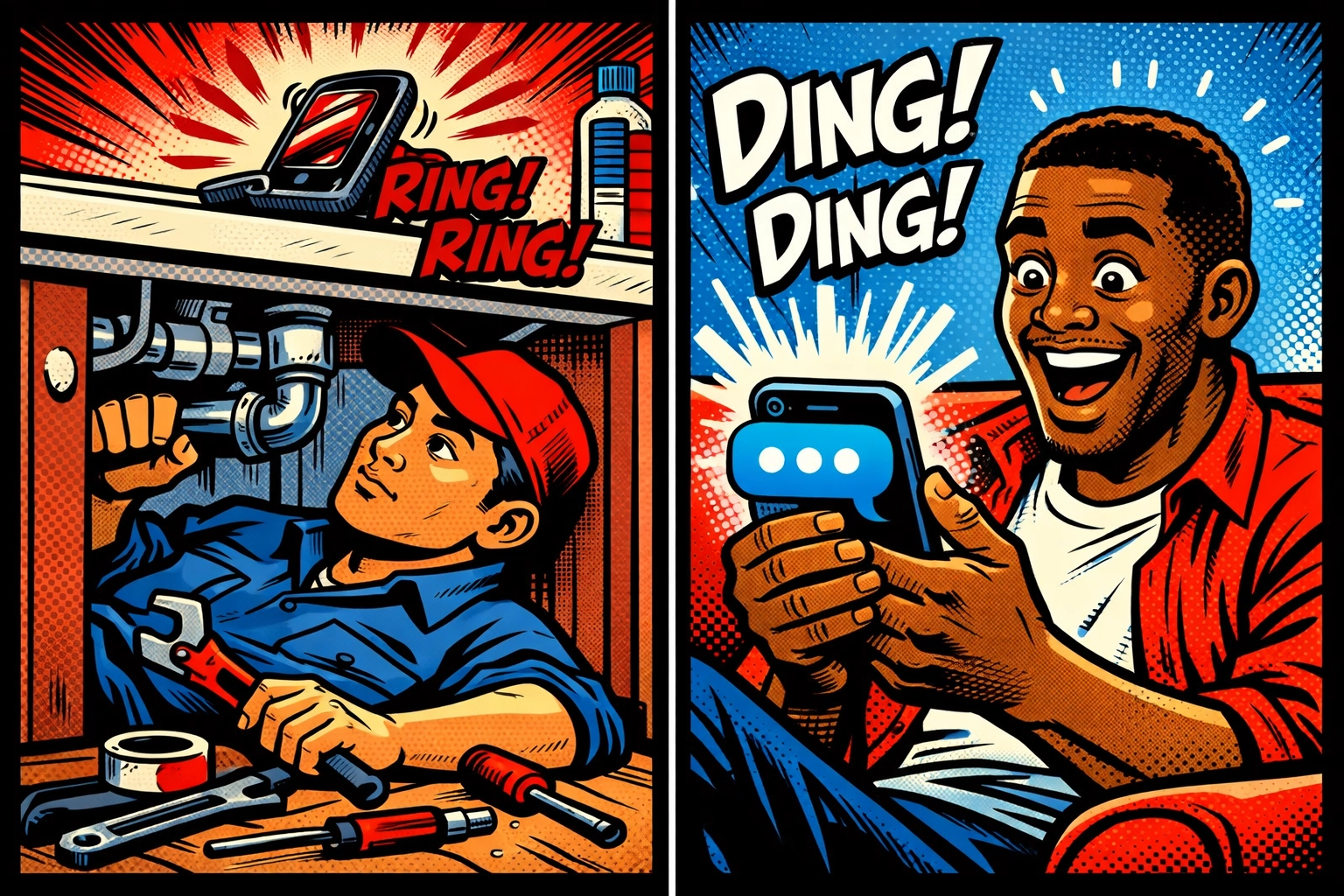 GoHighLevel Missed Call Text Back sending instant SMS while technician works on job