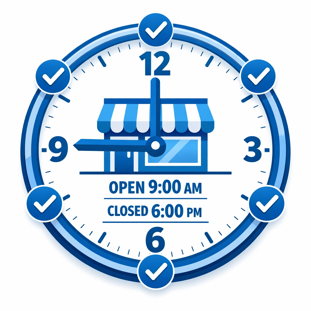 Accurate business hours display for reliable local search results