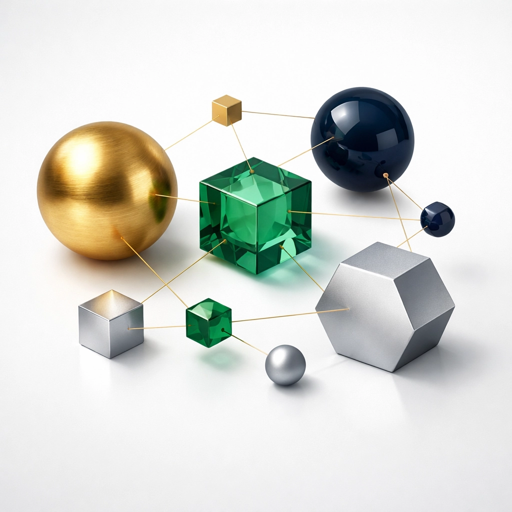 Diversified investment portfolio visualization showing balanced asset allocation across strategies