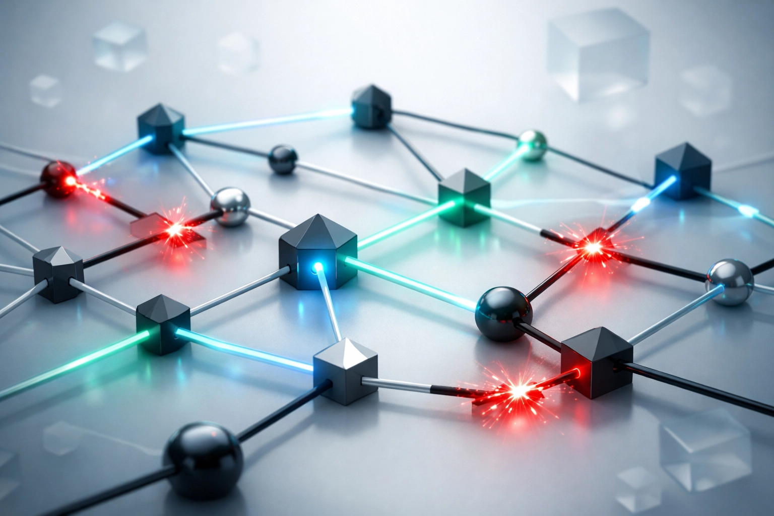 Call handling system network showing improved connections for rehab facility infrastructure
