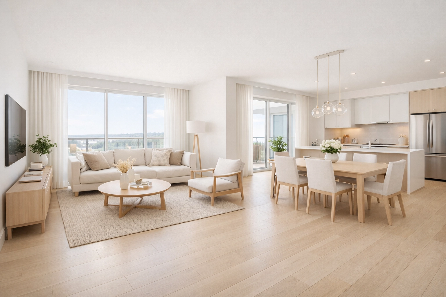 A bright, open-concept rental property in Saskatoon designed for maximum energy efficiency.