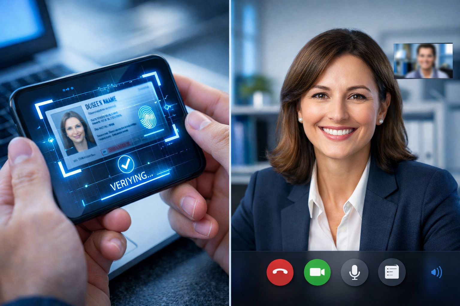 Remote online notarization identity verification with digital ID scan and video notary