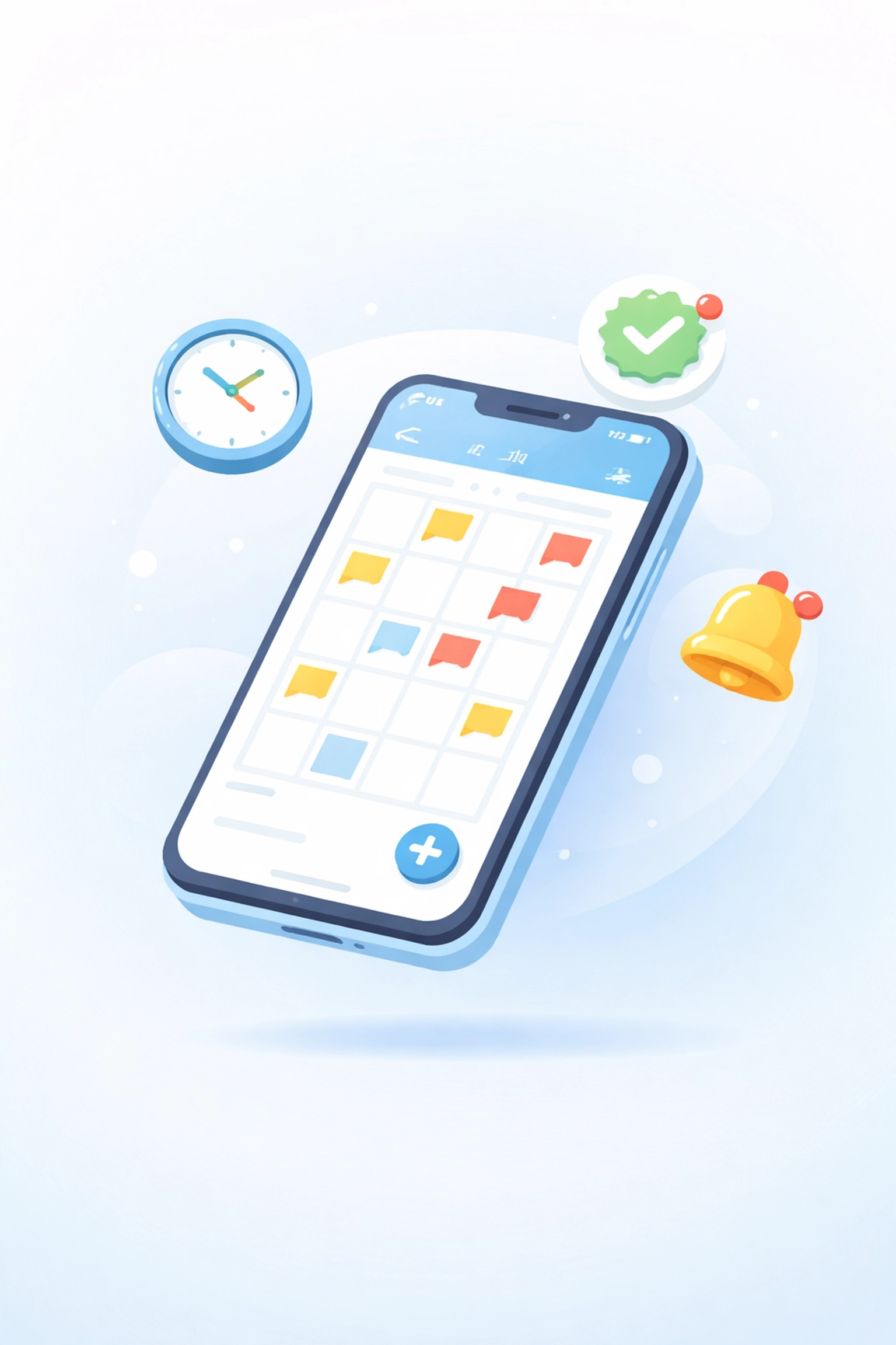 Smartphone calendar app with tax deadline reminders and notification icons for 2026 tax filing