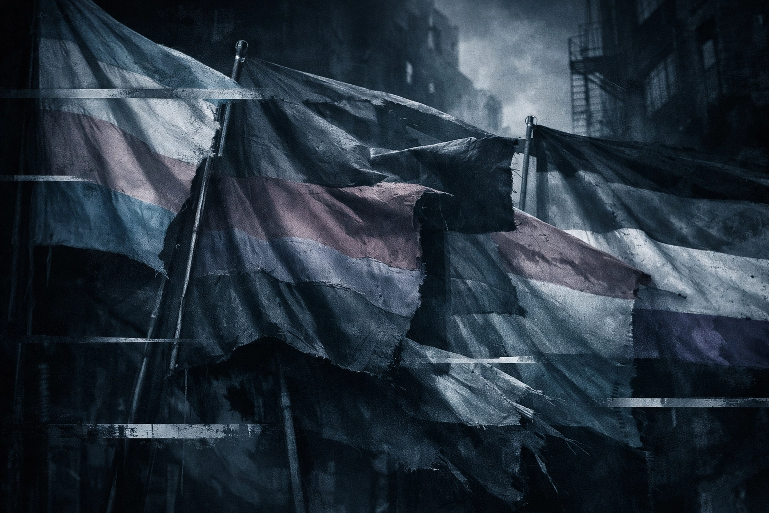 Verschiedene Pride-Flaggen: Trans, Bisexuell, Pansexuell und Asexuell für Sichtbarkeit