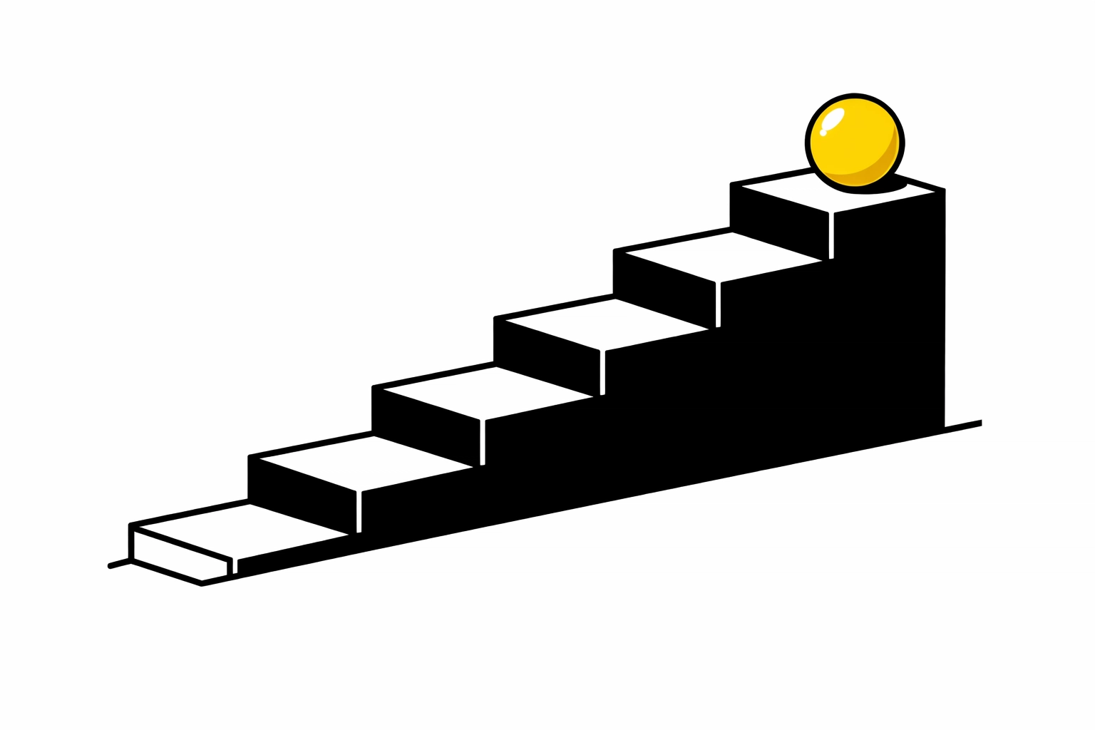Illustration of a rising staircase symbolizing strategic HCM planning and organizational growth.