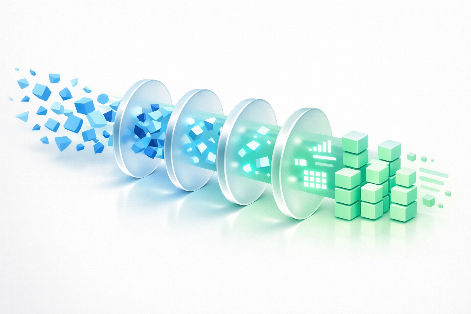 Digital data stream passing through protective filters to ensure LLM privacy and risk mitigation.