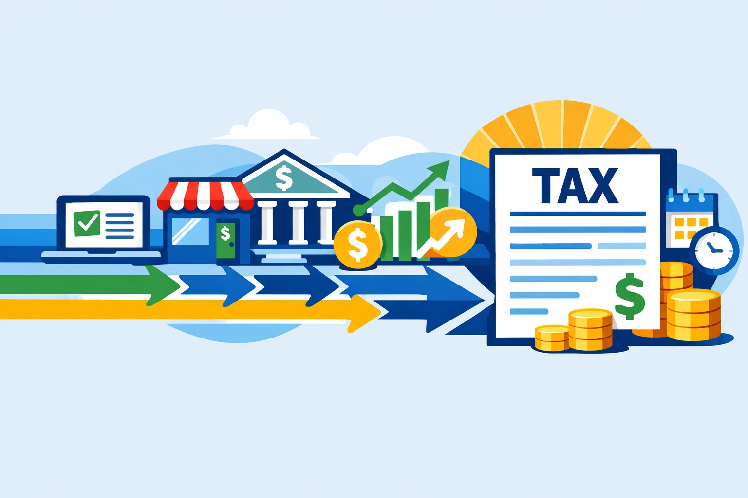 Multiple income sources including freelance and business converging on tax form