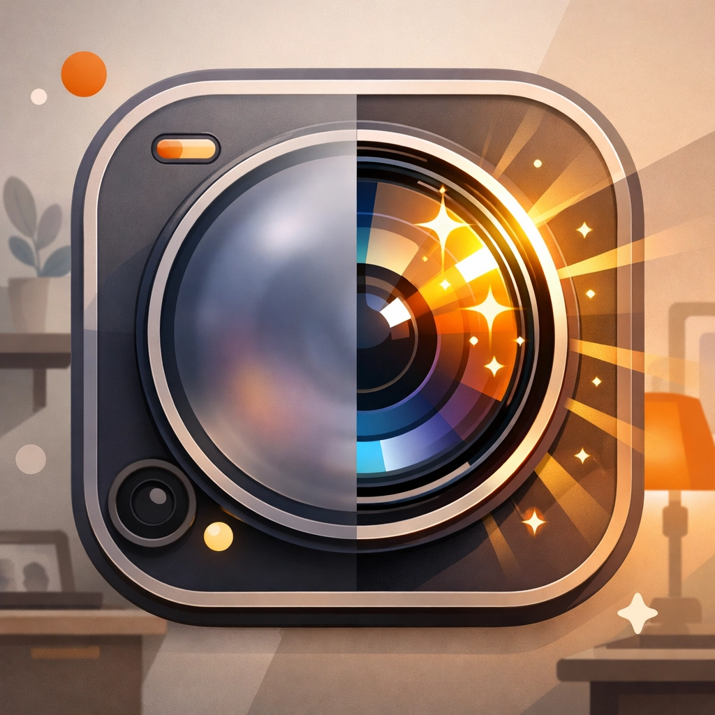 A crystal clear smartphone camera lens illustrating high-quality construction photo documentation tips.