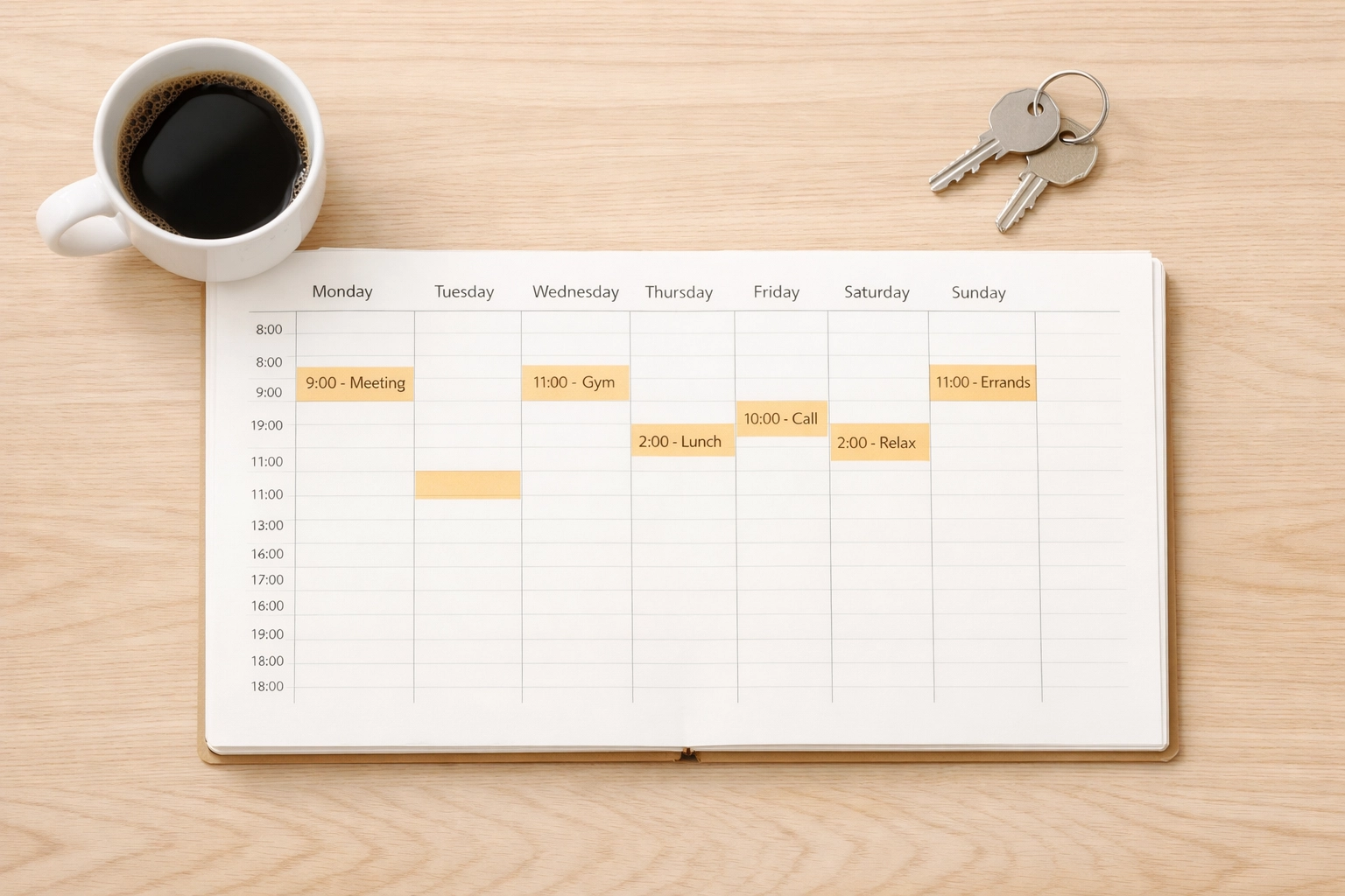 Weekly recurring cleaning schedule calendar for busy Greenville SC families