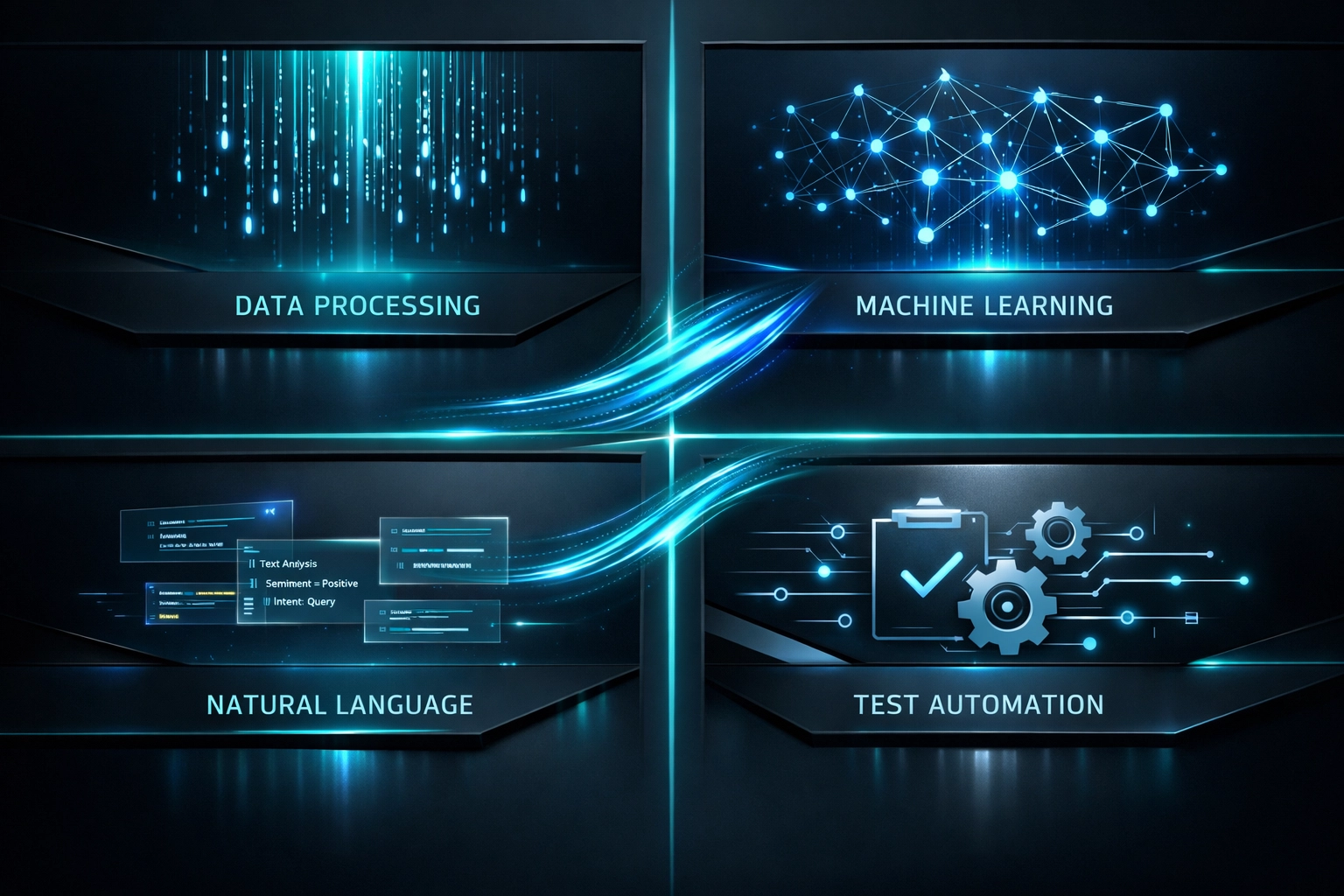 Four AI testing capabilities working together to automate QA and cut software testing costs