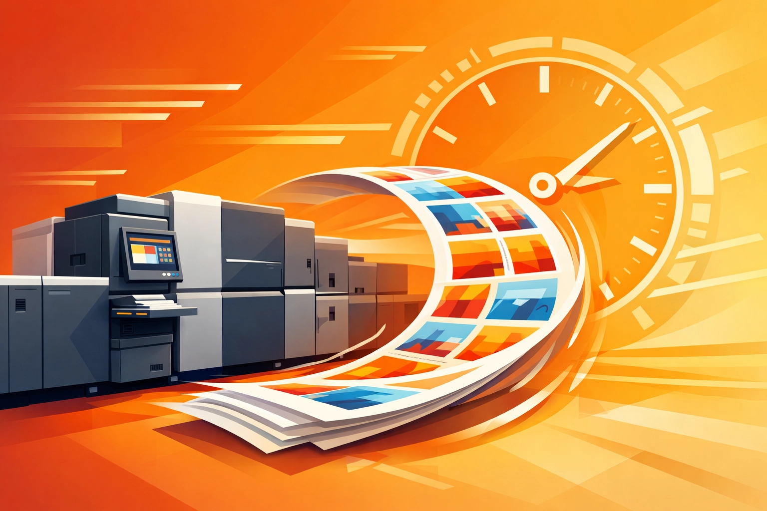 High-speed digital printing press delivering consistent quality output