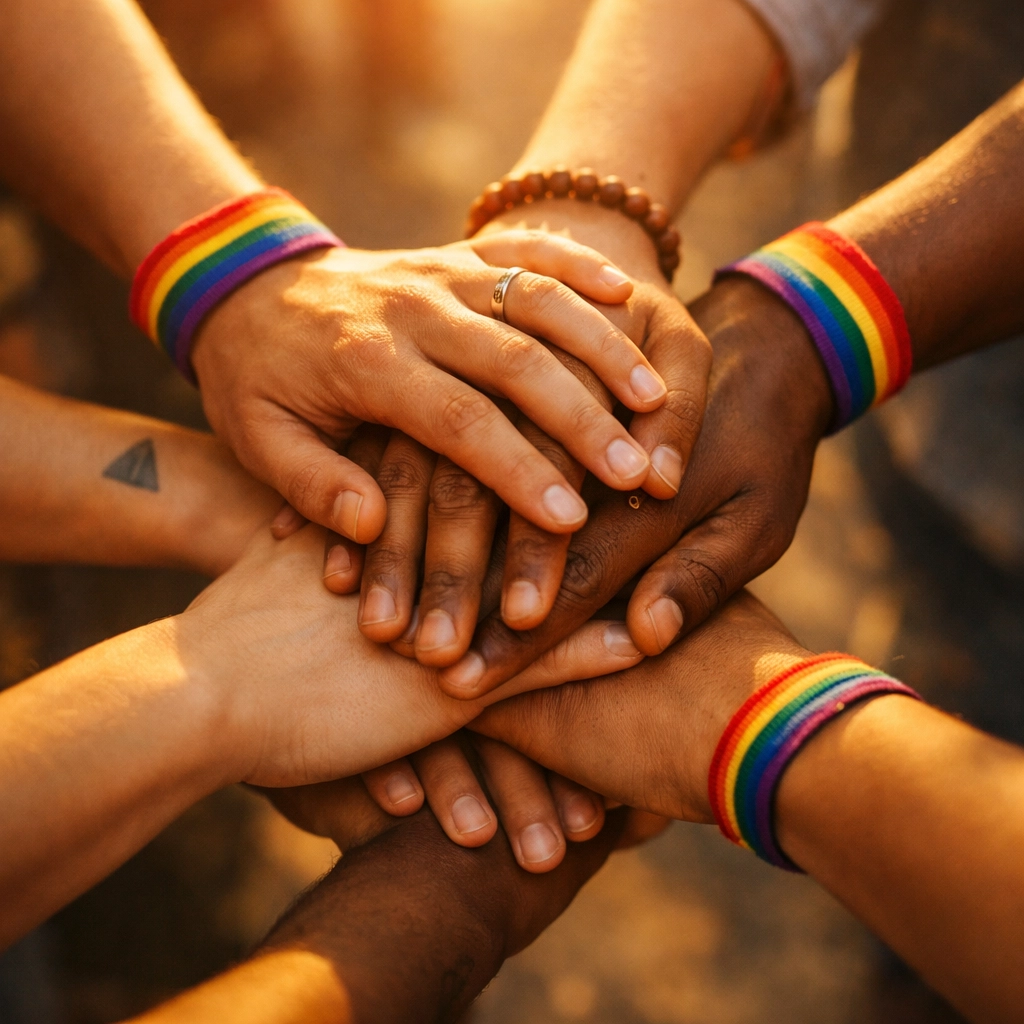 LGBTQ+ indie author community supporting each other with unity and solidarity