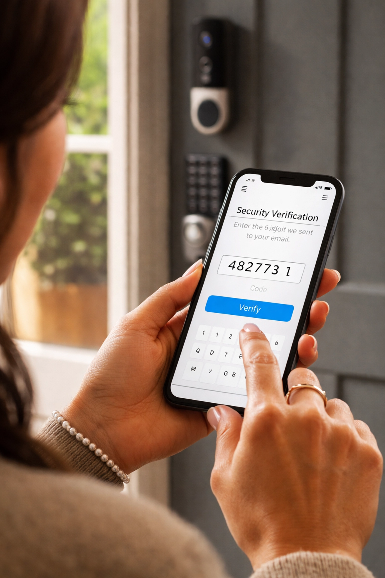 Setting up two-factor authentication on smartphone for smart home security