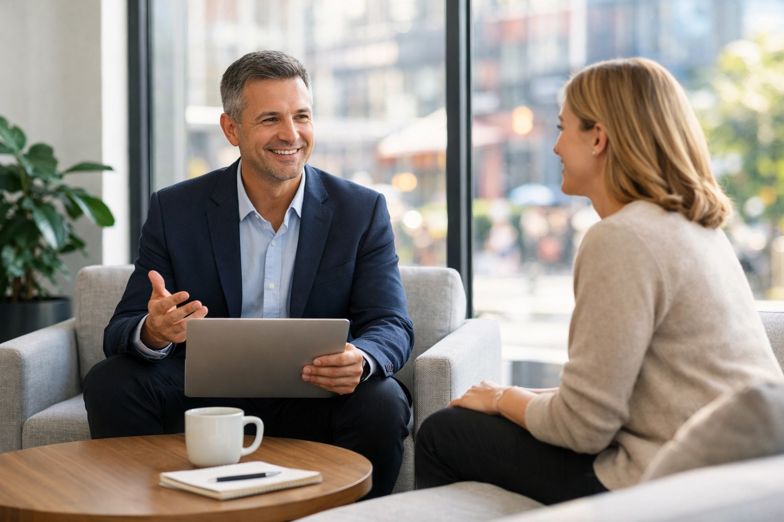 Friendly consultation for a VA loan to secure low mortgage rates in Columbus, Ohio.