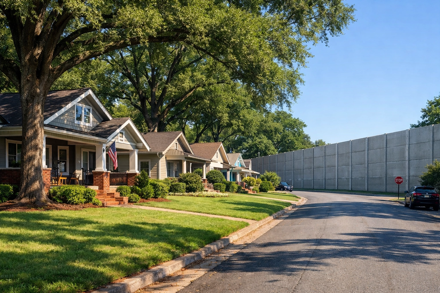 Charlotte neighborhood near I-77