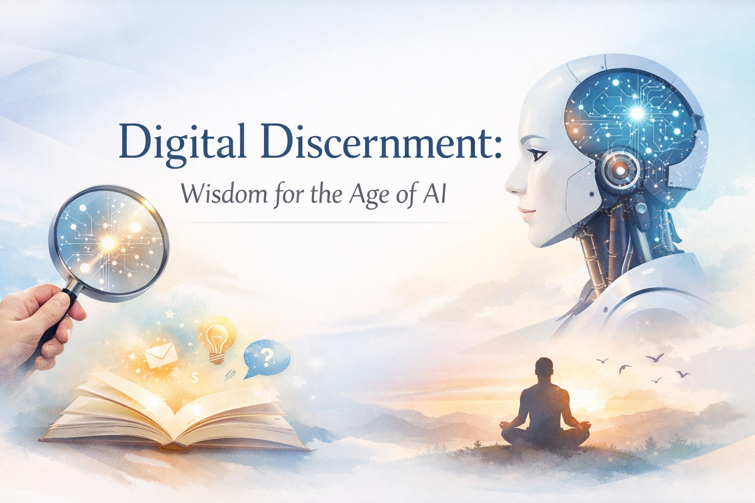 We're living in a world where you can't always trust your eyes anymore. AI-generated images look flawless. Deepfake videos sound exactly like your favorite celebrity. ChatGPT can write essays that seem human. And honestly? It's wild. But here's the thing: this isn't just a tech problem. It's a wisdom problem. And as believers, we're called to something higher than simply keeping up with the latest algorithm. We're called to discernment .  What Is Digital Discernment, Really?  Digital discernment is your ability to critically evaluate what you see online and make thoughtful decisions about what's true, valuable, and worth your attention. It's not just about spotting fake news or identifying AI-generated photos (though that's part of it). It's about asking the right questions  before you scroll past, share, or let something shape your worldview. Think about Proverbs 4:7: "The beginning of wisdom is this: Get wisdom. Though it cost all you have, get understanding."  In the digital age, understanding doesn't come automatically. We're drowning in information but starving for wisdom. We have more access to data than any generation in history, yet we're more confused than ever about what's actually true. Digital discernment means training yourself to pause, think, and pray  before you react. It means recognizing that not every trending topic deserves your emotional energy, and not every viral post deserves your trust.  Why This Matters More Than Ever  Let's be real: we're in the era of information obesity . Our feeds are packed with hot takes, breaking news, AI-generated content, and highly curated echo chambers that tell us exactly what we want to hear. The line between reality and deception has never been blurrier. And here's the kicker: traditional methods of detecting fakes don't work anymore. You used to be able to spot AI-generated images by looking for extra fingers or weird shadows. Now? AI models create flawless text, images, audio, and video that can fool even experts. But this isn't just about spotting deepfakes. It's about guarding your heart and mind  in a world designed to manipulate your attention. Philippians 4:8 tells us: "Whatever is true, whatever is noble, whatever is right, whatever is pure, whatever is lovely, whatever is admirable: if anything is excellent or praiseworthy: think about such things." Notice the pattern? Truth comes first. Discernment helps you filter out the noise so you can focus on what actually aligns with God's truth.  The Two Levels of Awareness  True discernment operates on two levels: Situational Awareness : Understanding the immediate context you're in. When you see a post, ask yourself: Who posted this? What's their angle? What am I being asked to believe or do? Contextual Awareness : Understanding the broader patterns and long-term background. How does this fit into larger cultural trends? What worldview is this promoting? Does this align with Scripture? You need both. Discernment isn't just about hunting for tiny flaws in a photo. It's about reading the room : spiritually, culturally, and practically: and deciding how to respond wisely.  Core Practices for Christian Digital Discernment  So how do we actually do  this? Here are some practical ways to build discernment in your digital life:  1. Ethical Navigation  Not every use of AI is bad, but not every use is good either. Ask yourself: Is this technology being used to build up or tear down? Am I using AI as a tool to serve others, or am I letting it replace human connection and creativity? For example, using AI to help you draft an email? Probably fine. Using AI to generate fake testimonials for your business? Not fine. The key is intentionality : knowing why  you're using a tool and whether it honors God.  2. Critical Questioning  Don't just accept what AI (or any algorithm) tells you at face value. Ask questions like: What are the underlying assumptions or biases in this AI? Is this truly original thought, or just aggregation? How might this technology shape my understanding of truth? Does this align with biblical wisdom? Remember, AI is trained on human data: which means it inherits human biases, cultural assumptions, and worldly values. Your job is to filter everything through the lens of Scripture.  3. Intentional Digital Engagement  Here's a tough one: Are you scrolling with purpose, or just killing time? Digital discernment means connecting a "why" to your digital life. It means being aware of how your digital habits impact your offline world: your relationships, your mental health, your walk with God. Instead of reacting compulsively to every notification, pause. Breathe. Ask yourself, "Is this worth my attention right now?" You'd be surprised how often the answer is no.  Training Your Discernment Muscle  Discernment isn't something you're born with: it's something you develop through practice . Every time you choose awareness over convenience, every time you pause instead of reacting, you're training your spiritual and mental muscles. Here are a few drills to try: Reality Drills : Challenge yourself to identify AI-generated content. Look at images, read articles, and ask, "Is this real or fake?" Over time, you'll start to recognize patterns instinctively. Scripture Anchoring : Before you dive into your feed, read a Psalm or a Proverb. Let God's Word set the tone for how you process everything else. Digital Sabbath : Take one day a week (or even just a few hours) to unplug completely. Use that time to pray, reflect, and reset your priorities. You'll be amazed at how much clearer your thinking becomes. Accountability : Talk to a friend or small group about your digital habits. Ask them to call you out if you're sharing questionable content or spending too much time in echo chambers.  The Bigger Picture  AI is handling the "how" of creation: generating text, images, music, even code. But as humans created in God's image, we're responsible for the "why" and "what." We decide what's worth creating, what's worth believing, and what's worth sharing. Discernment isn't a technical skill. It's rooted in experience, cultural awareness, spiritual maturity, and a deep understanding of human needs. It's learning to see the world the way God sees it: with truth, grace, and wisdom. And here's the beautiful part: when you develop discernment, you reclaim control from the algorithms . You stop being passively shaped by your feed and start actively shaping your own perspective. You define what's true for yourself, based on the unchanging truth of God's Word.  Your Next Step  Digital discernment isn't just a nice idea: it's a daily practice. It's choosing wisdom over noise, truth over hype, and intentionality over impulsivity. So here's my challenge to you: This week, pause before you scroll.  Before you share that article, watch that video, or react to that post, ask yourself: Is this true? Is this helpful? Does this honor God? You might be surprised at how much clarity you gain when you slow down and engage with discernment. Want more faith-driven insights on navigating the digital world?  Follow along for weekly posts on living intentionally in the age of AI. Let's build wisdom together, one post at a time. Subscribe to stay updated and join the conversation at laynemcdonald.com .