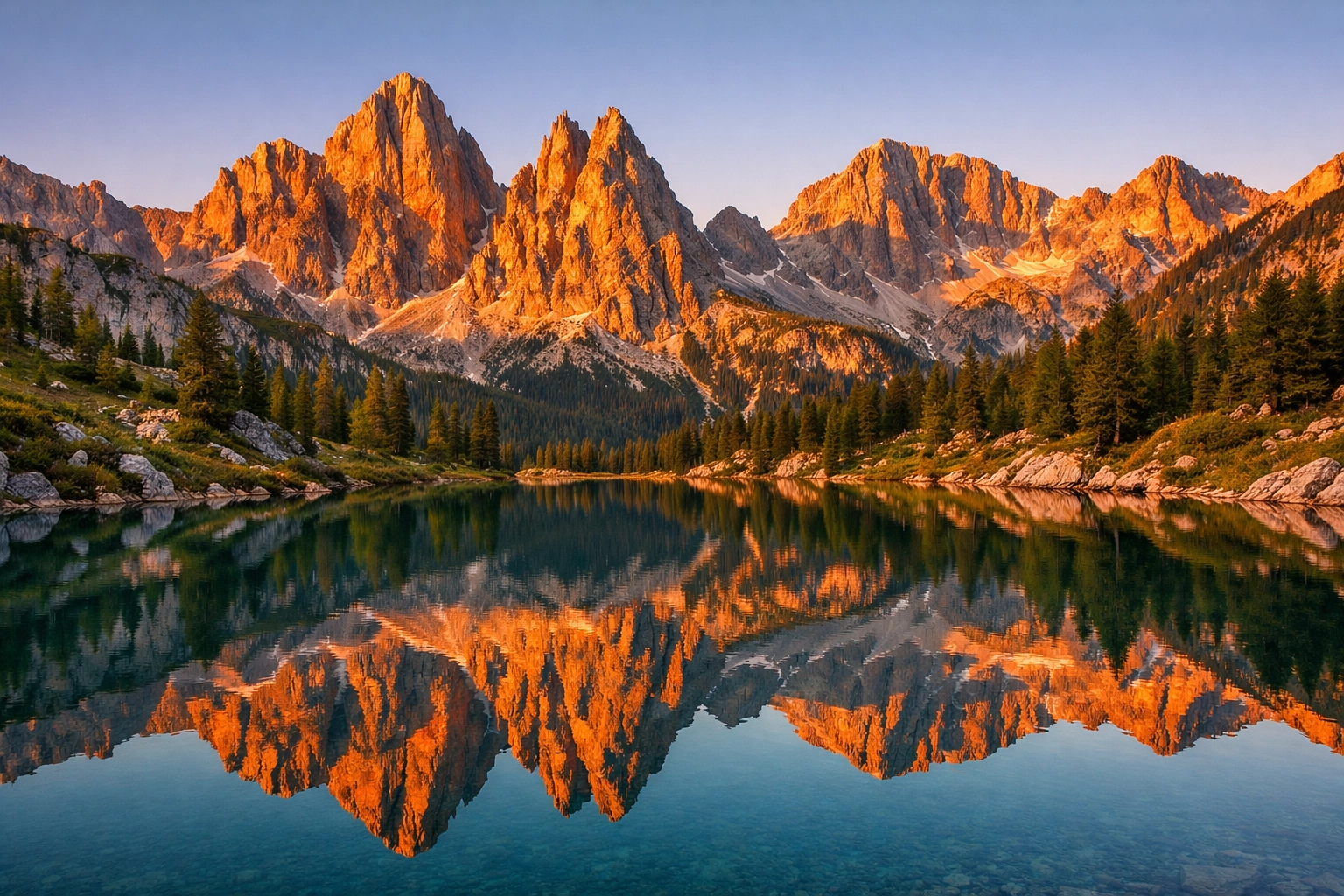 High-quality landscape photography of the Dolomites mountains to illustrate web image optimization.