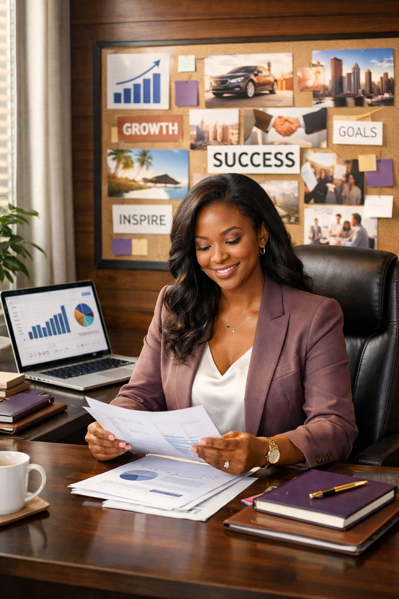 Black entrepreneur planning business strategy for economic empowerment and success