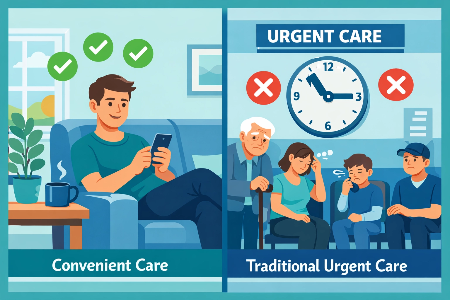 Comparison of convenient online UTI treatment at home versus waiting in urgent care clinic