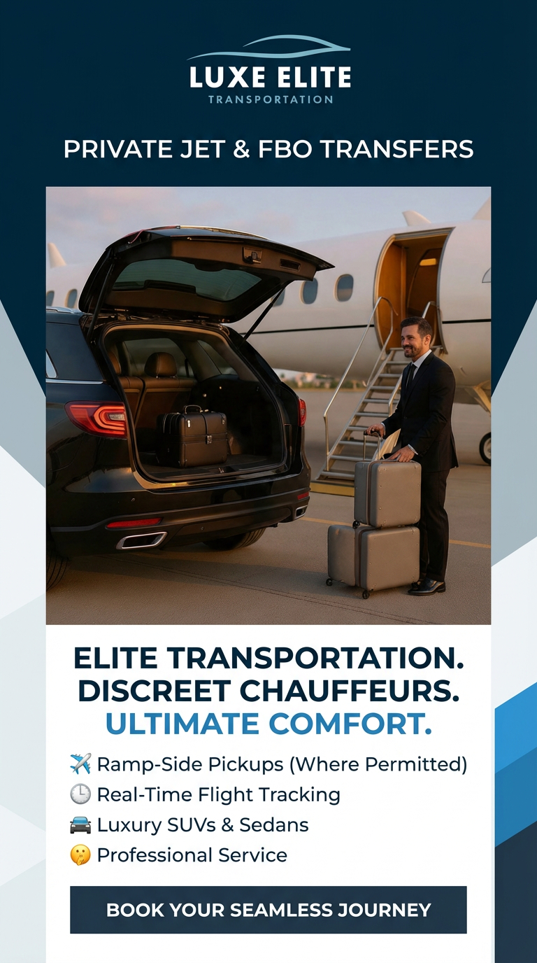 The Fastest Way to Get Stress-Free Airport Transportation in Newport Beach 4 Private Jet Ramp-Side Pickup