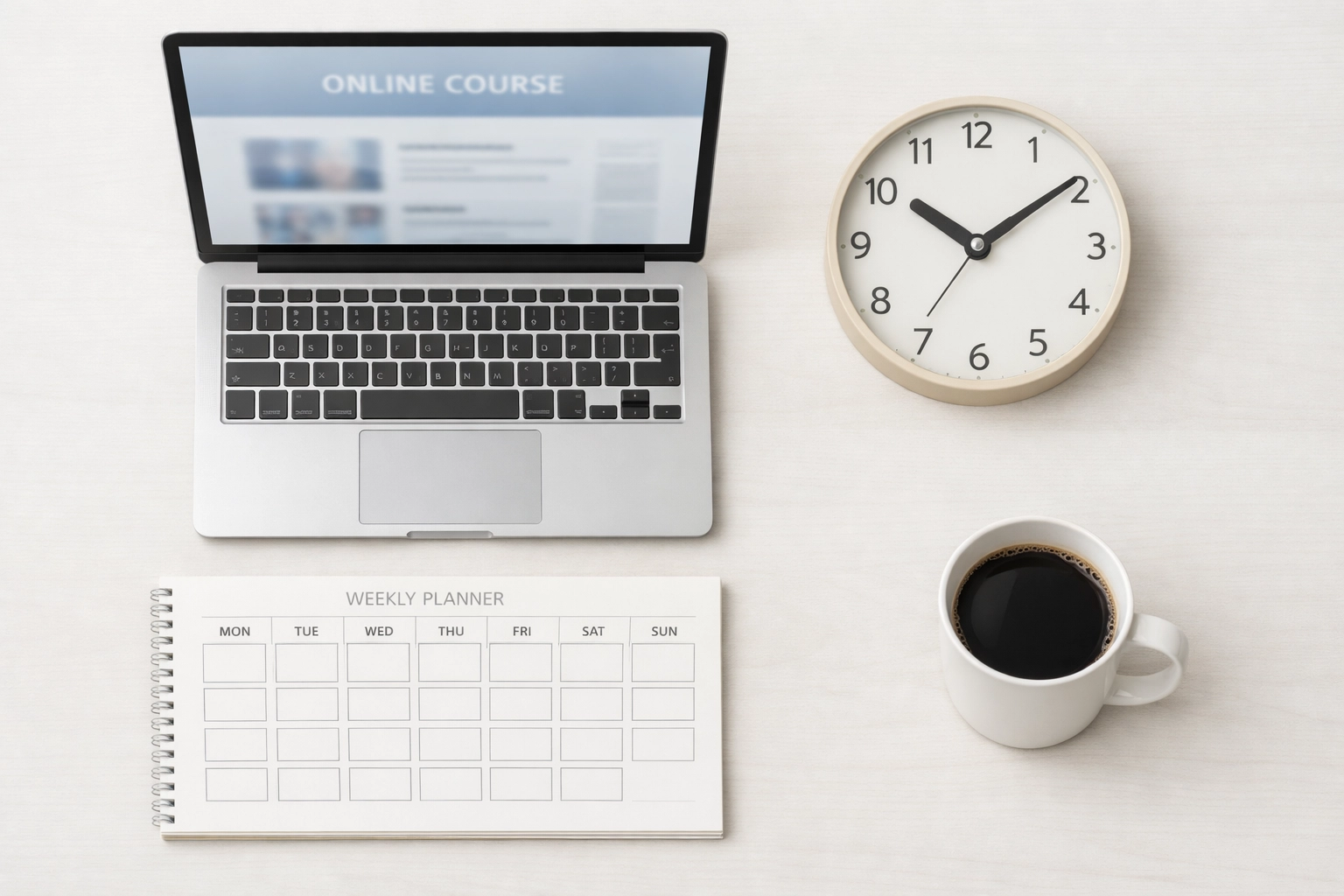 Desk setup for a beginner tax preparer taking flexible online tax preparation courses.