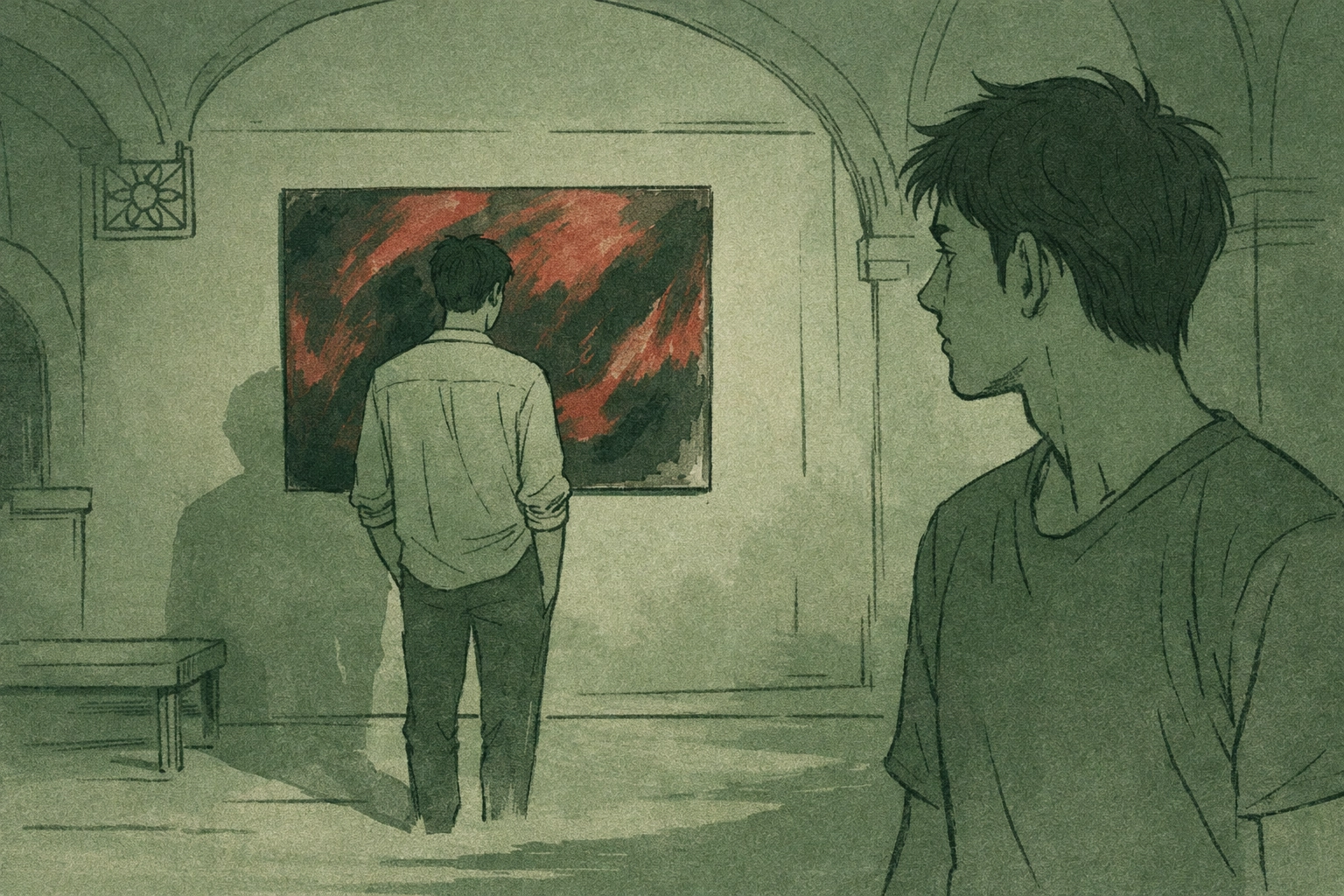 Two men meet in underground Tehran art gallery - MM romance in Iran