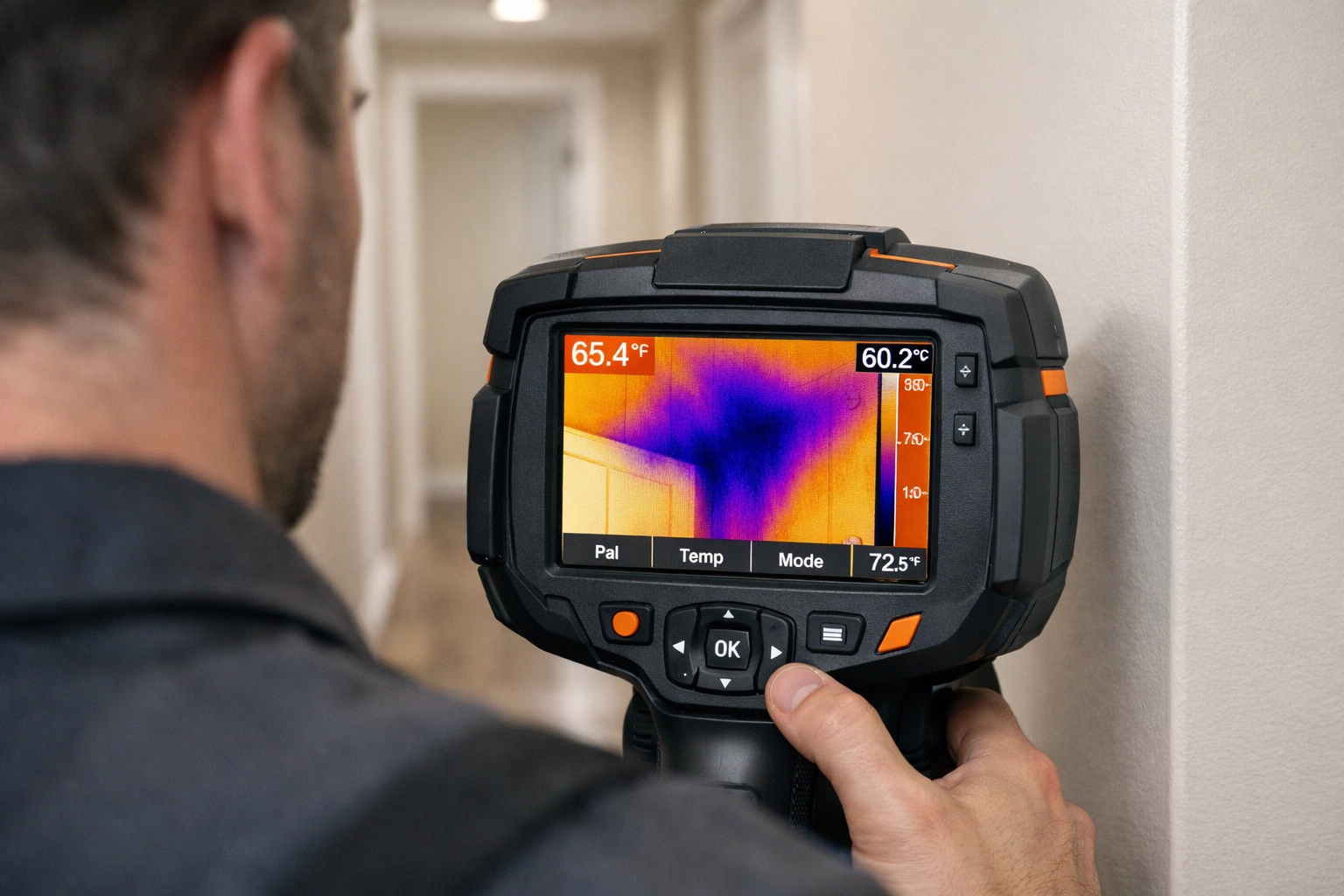 Accurate leak detection Florida using thermal imaging to identify hidden water intrusion behind drywall.
